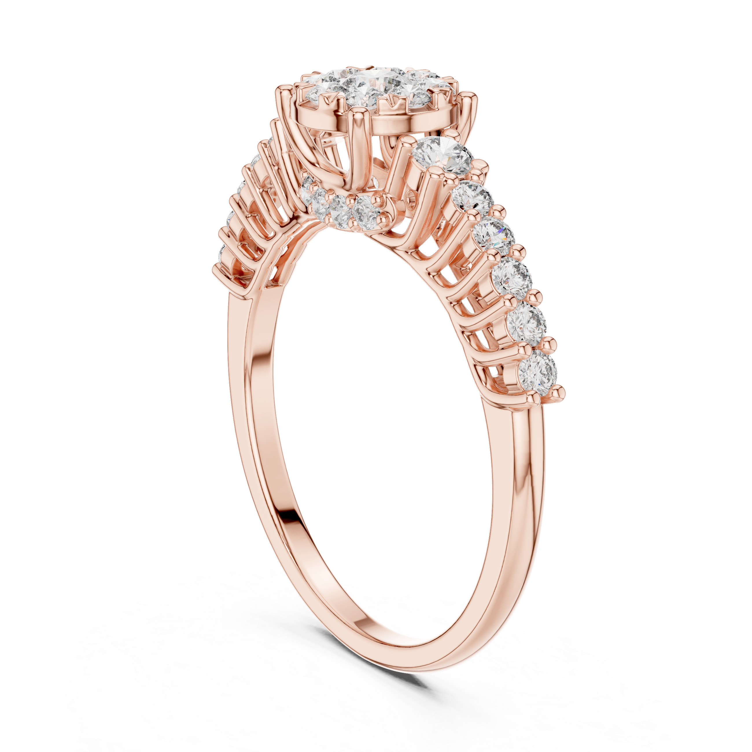 IGI Certified Lab-Grown Diamond Engagement Ring in 14K & 18K Rose Gold | Kiashaa Jewellery