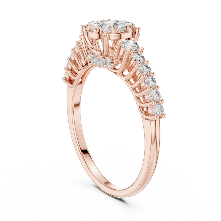 IGI Certified Lab-Grown Diamond Engagement Ring in 14K & 18K Rose Gold | Kiashaa Jewellery