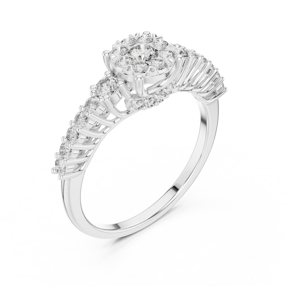 IGI Certified Lab-Grown Diamond Engagement Ring in 14K & 18K Rose Gold | Kiashaa Jewellery