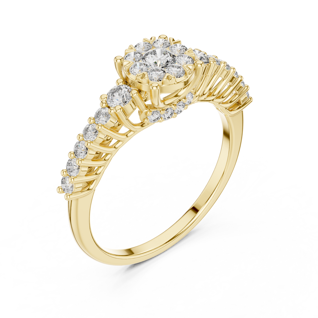 IGI Certified Lab-Grown Diamond Engagement Ring in 14K & 18K Rose Gold | Kiashaa Jewellery