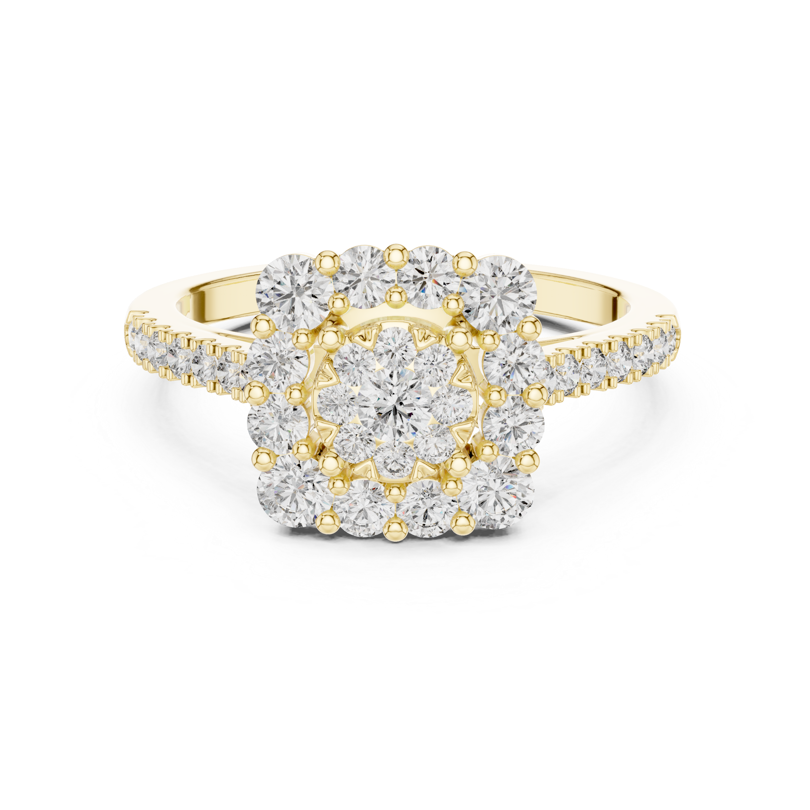 IGI Certified Halo Lab-Grown Diamond Engagement Ring in 14K & 18K Rose Gold | Kiashaa Jewellery