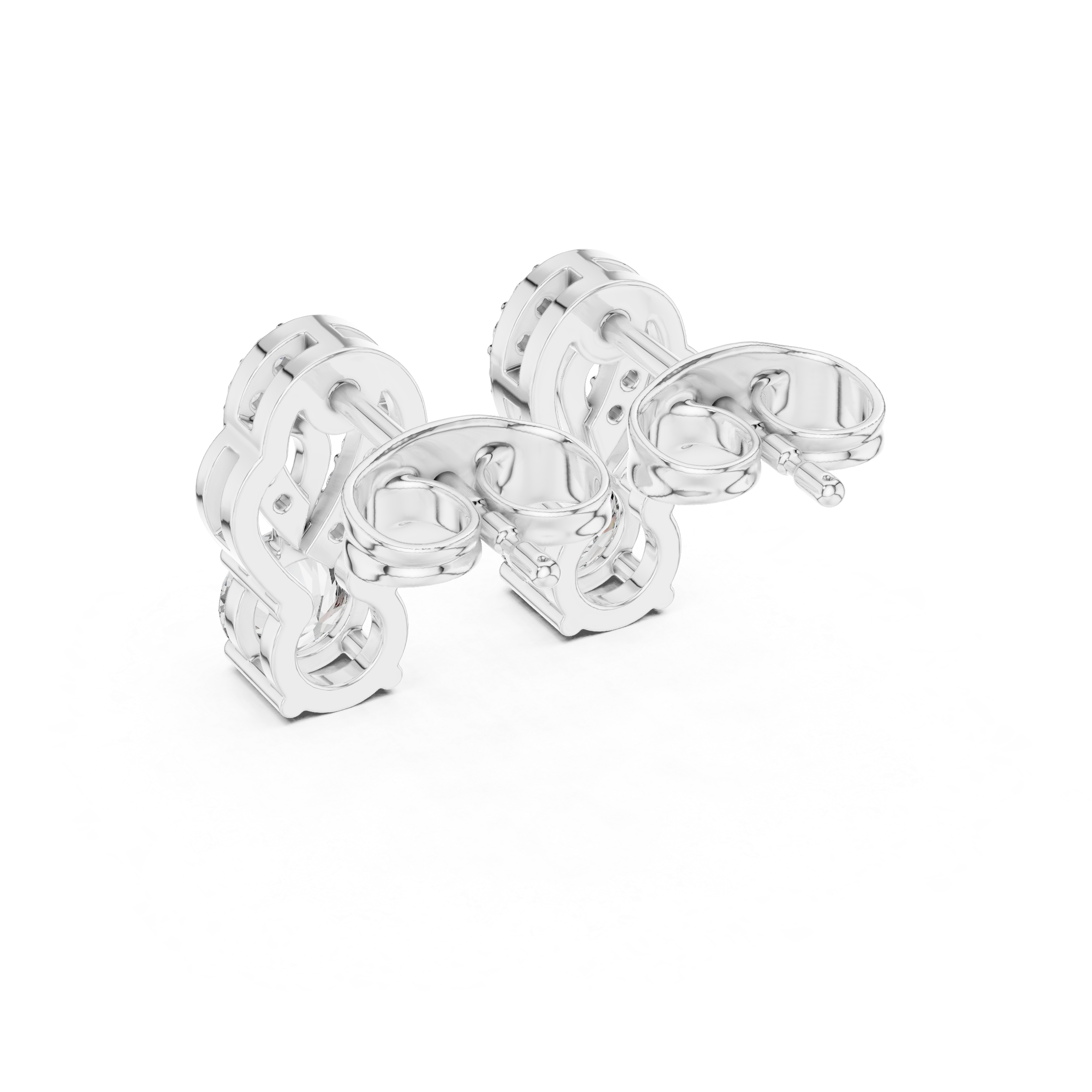 Lab-Grown Diamond Designer Stud Earrings in 14K/18K Gold