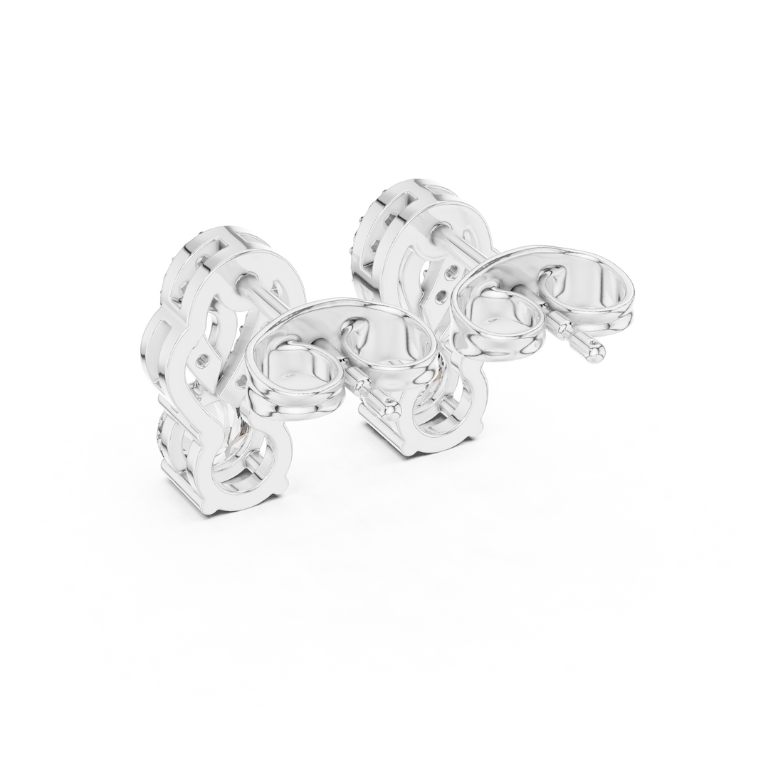 Lab-Grown Diamond Designer Stud Earrings in 14K/18K Gold