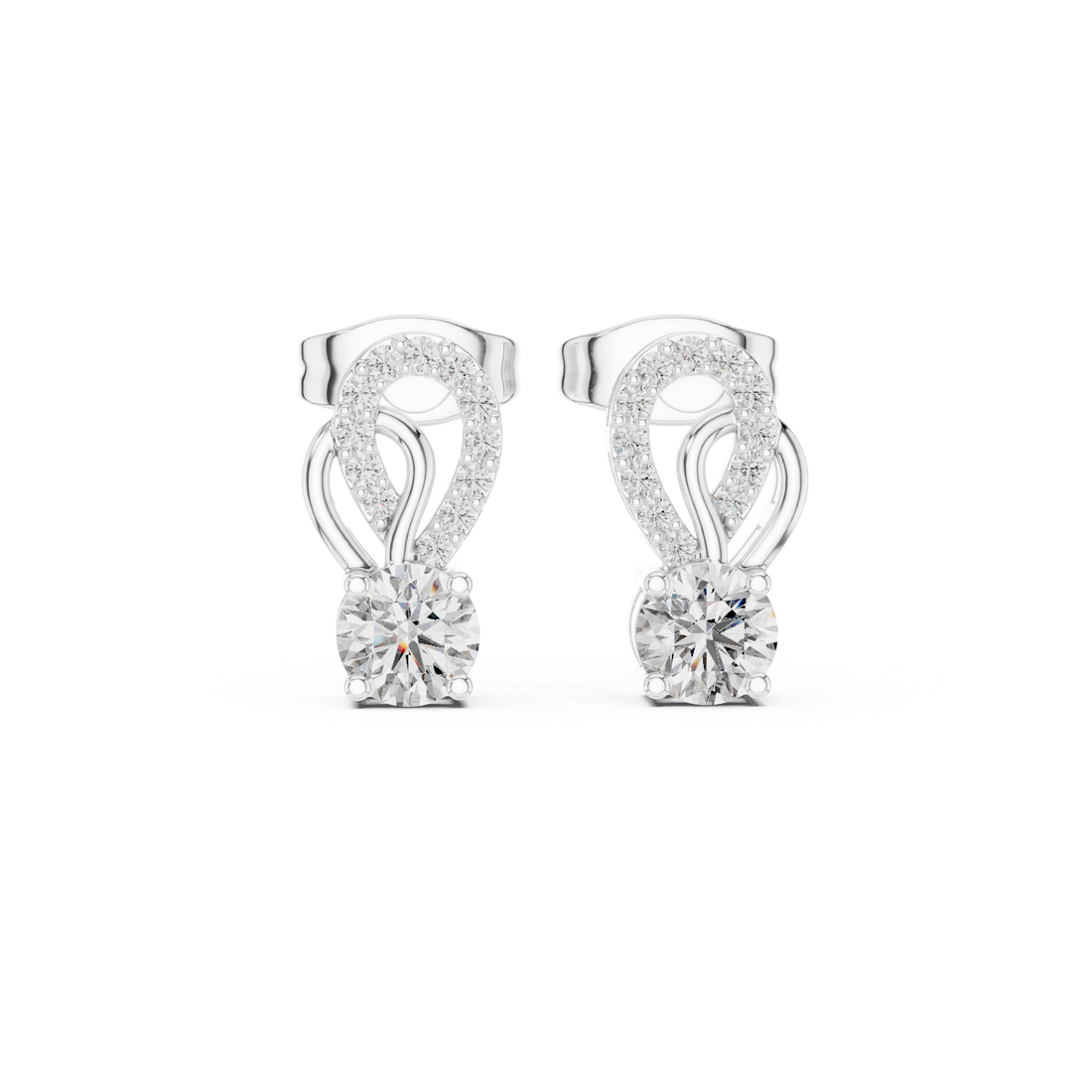 Lab-Grown Diamond Designer Stud Earrings in 14K/18K Gold