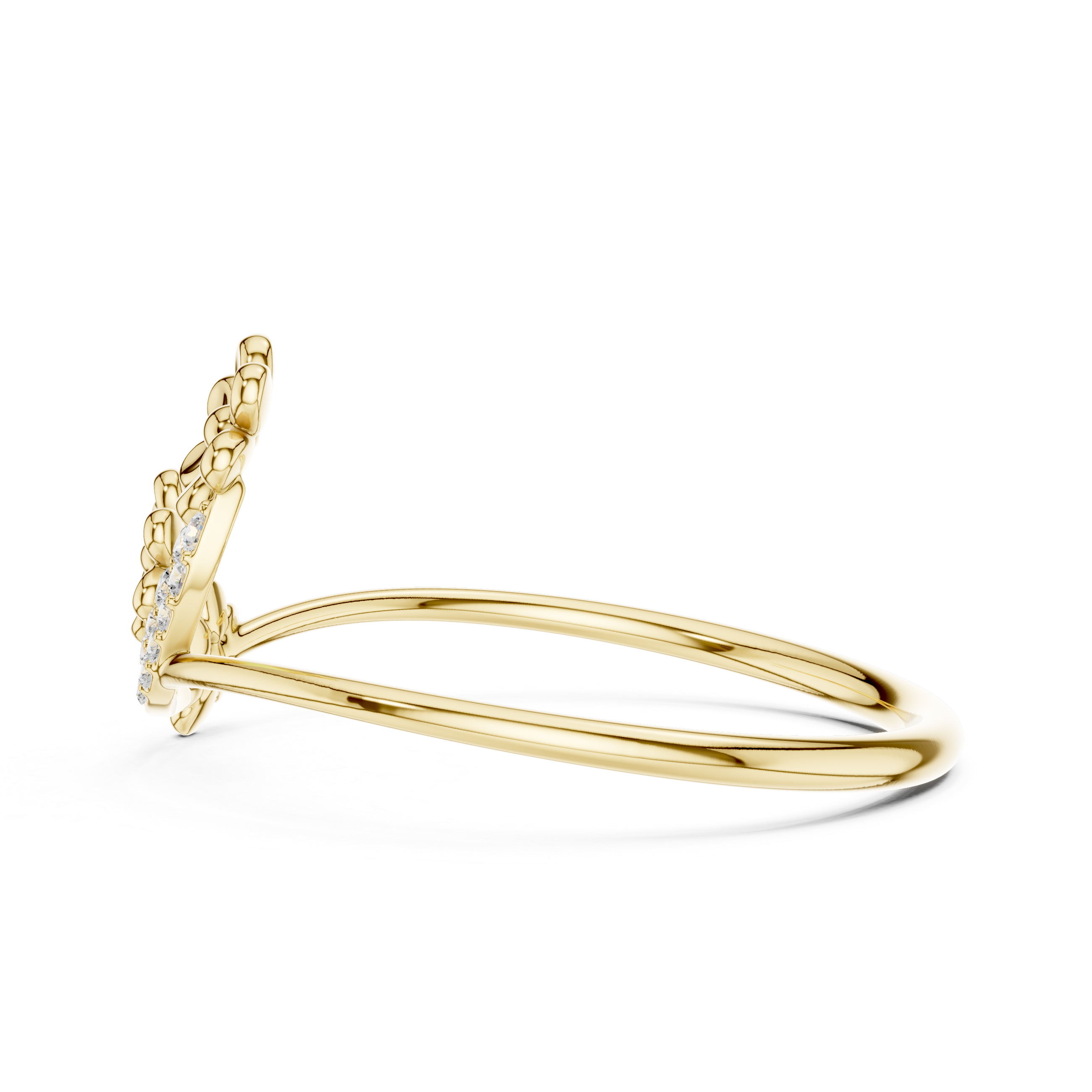 Floral Diamond Open Ring in 14K/18K Gold