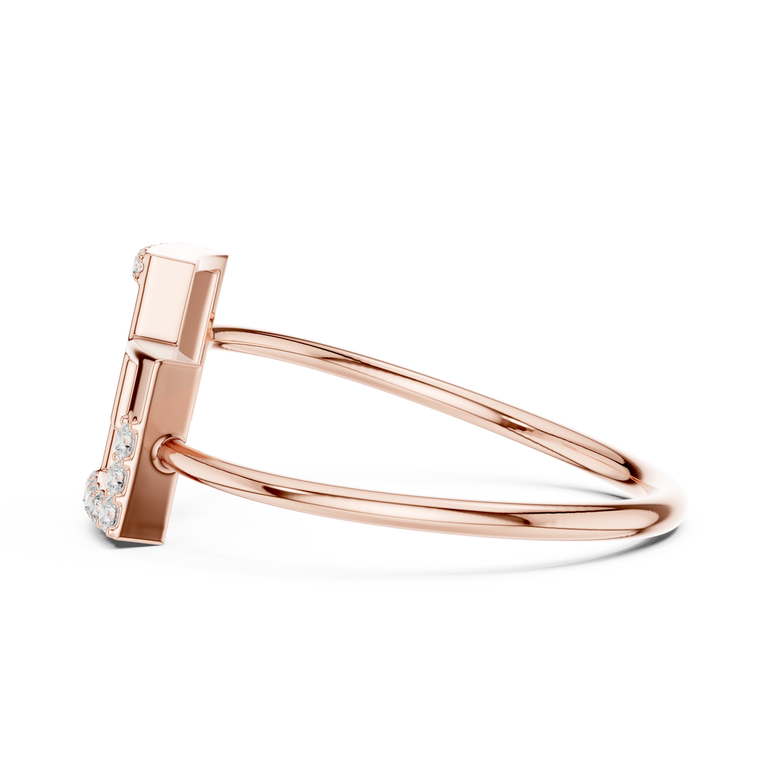 Modern Geometric Diamond Ring in 14K/18K Gold