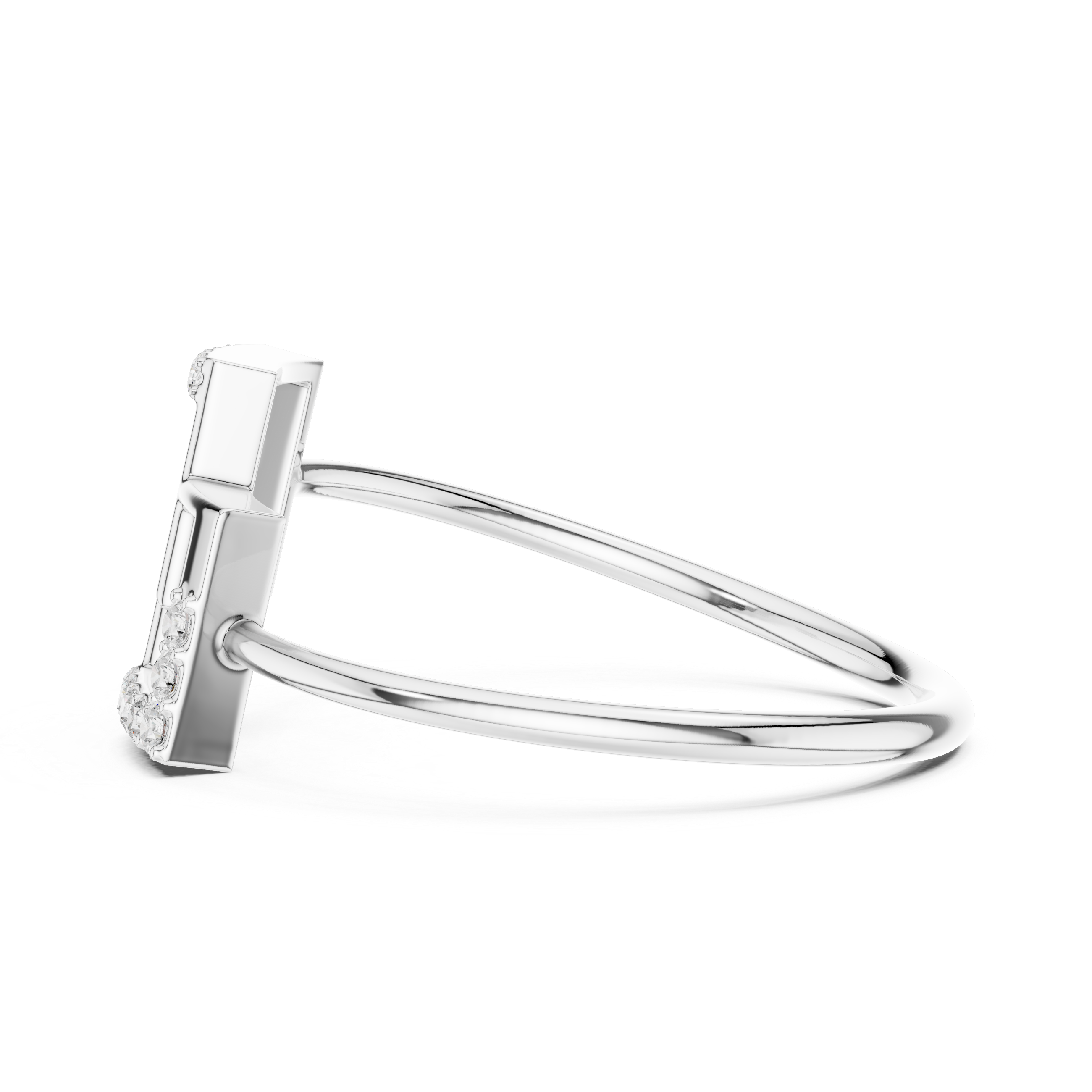 Modern Geometric Diamond Ring in 14K/18K Gold