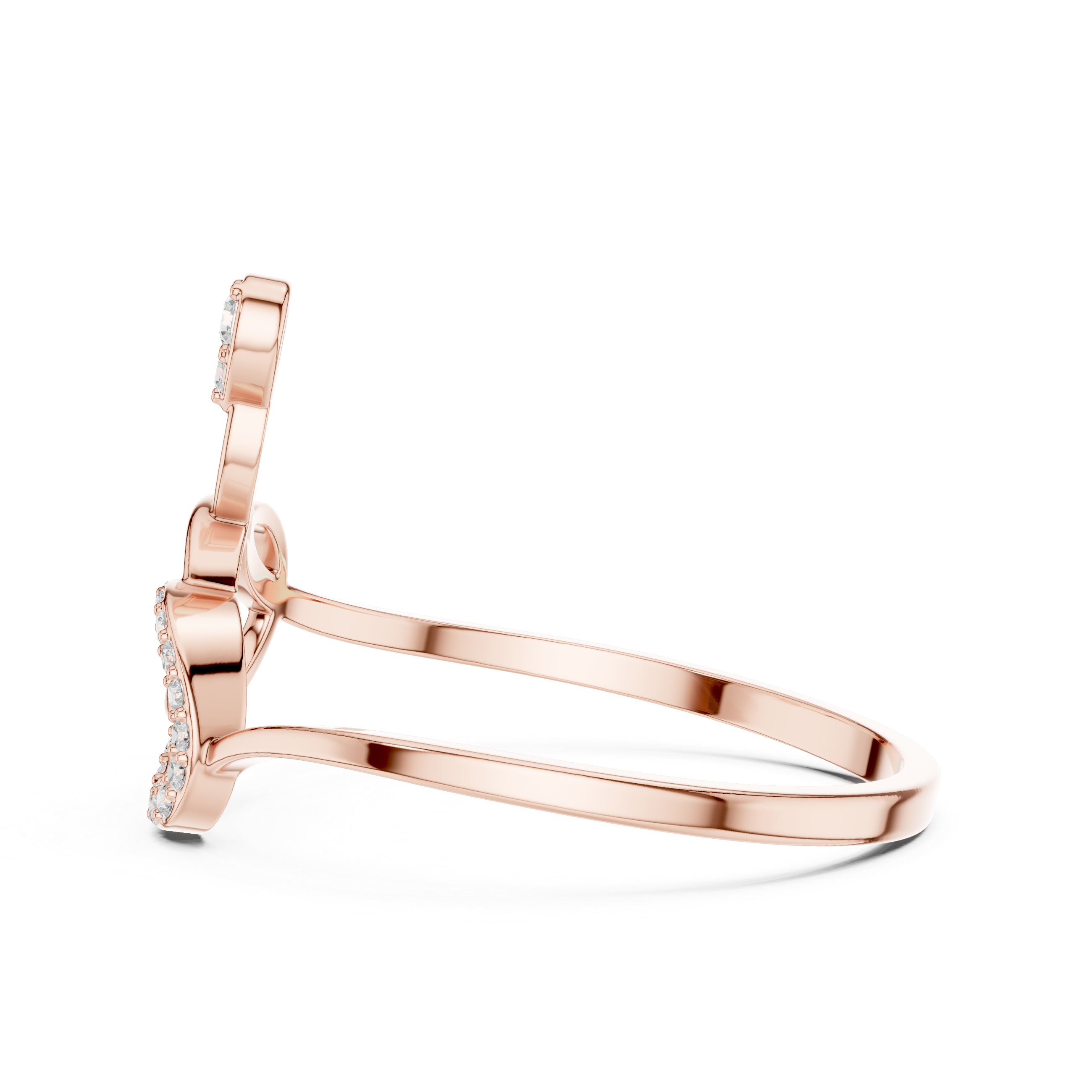 Interlinked Diamond Ring in 14K/18K Gold