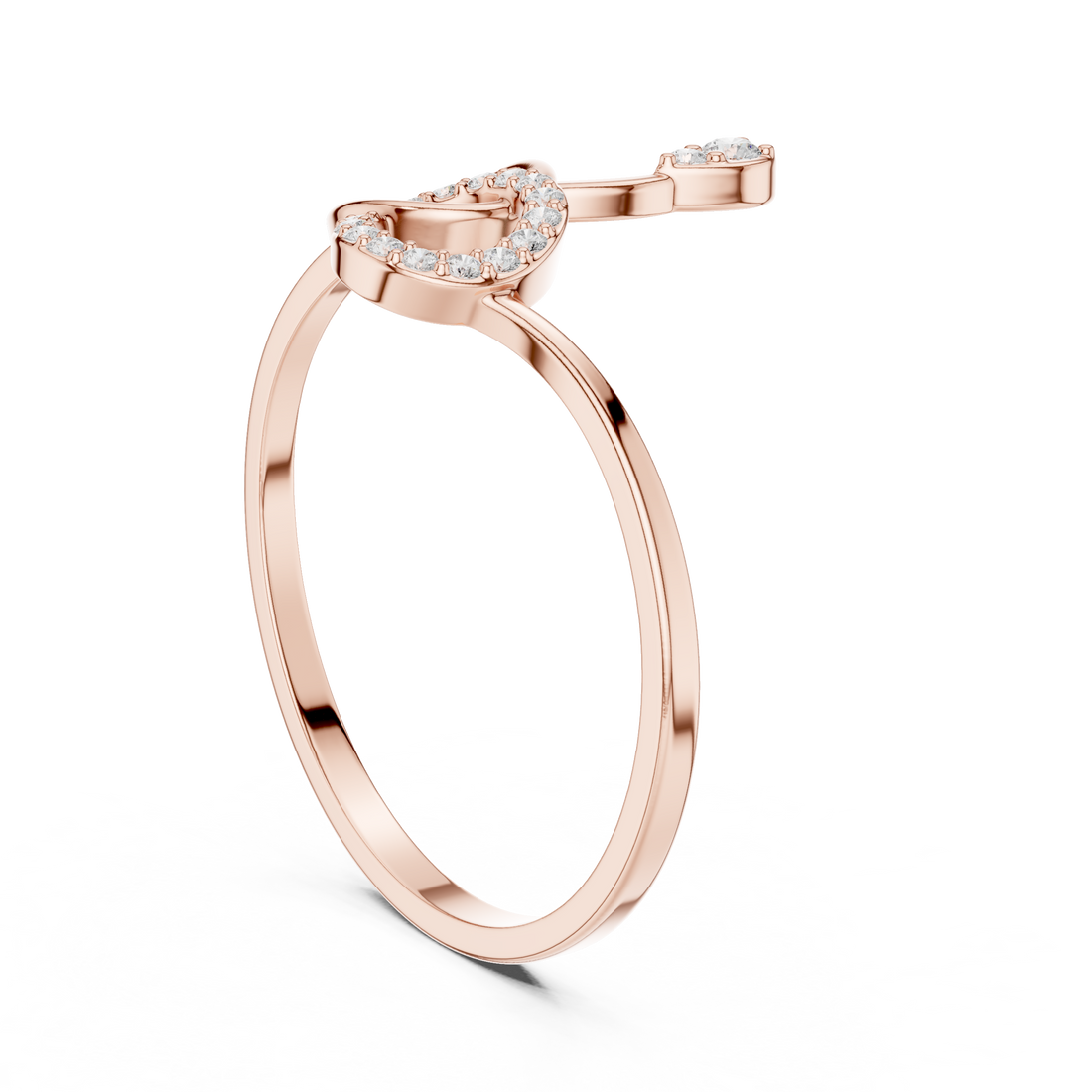 Interlinked Diamond Ring in 14K/18K Gold