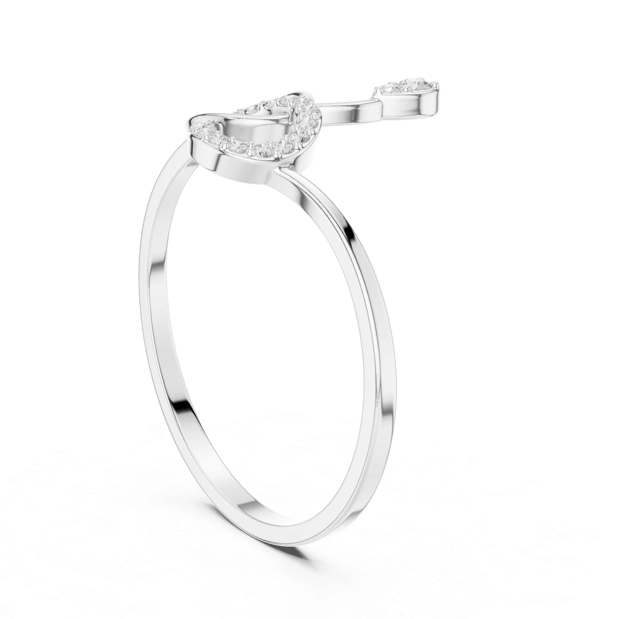 Interlinked Diamond Ring in 14K/18K Gold