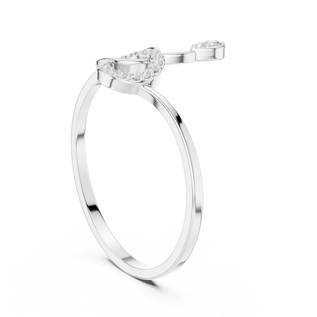 Interlinked Diamond Ring in 14K/18K Gold