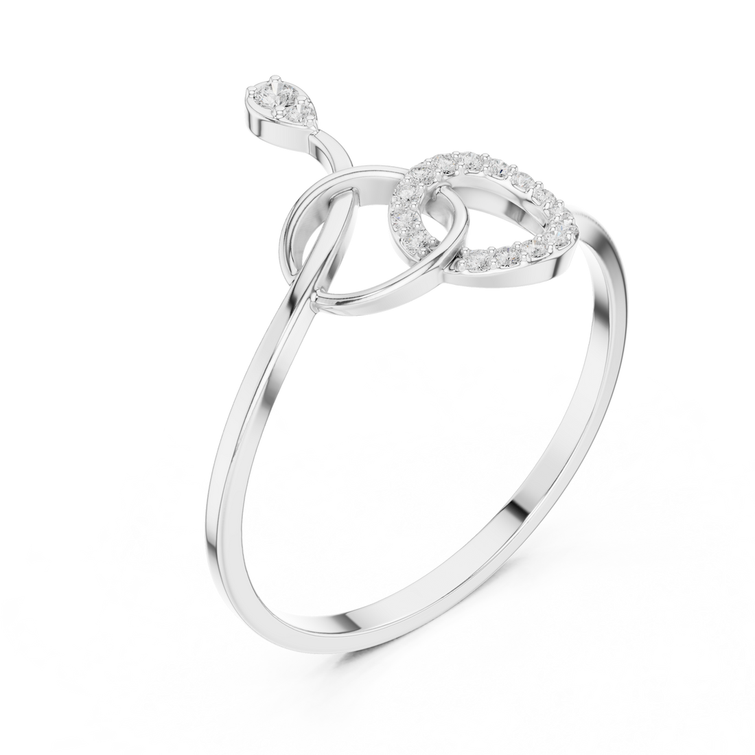 Interlinked Diamond Ring in 14K/18K Gold