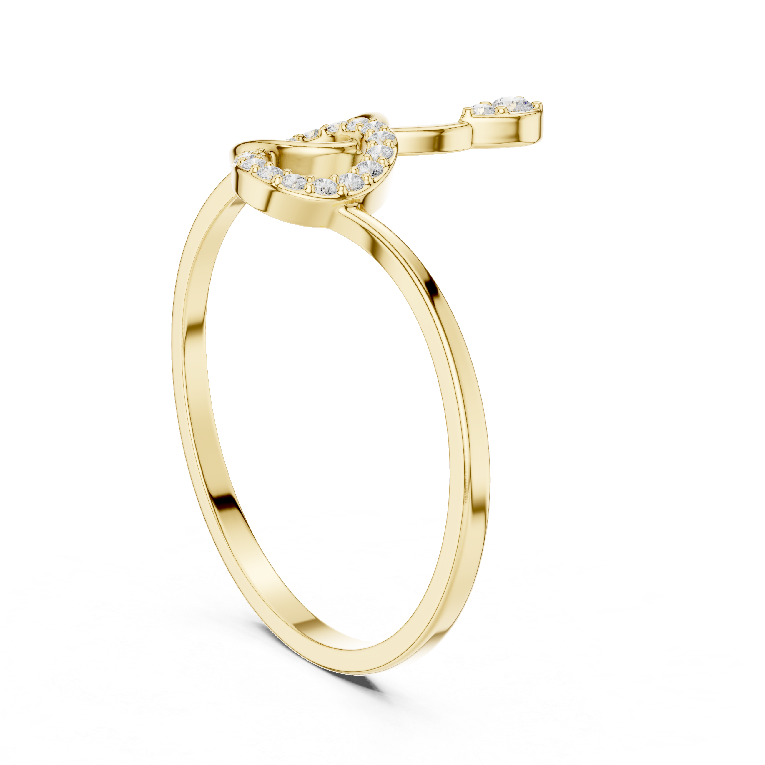 Interlinked Diamond Ring in 14K/18K Gold
