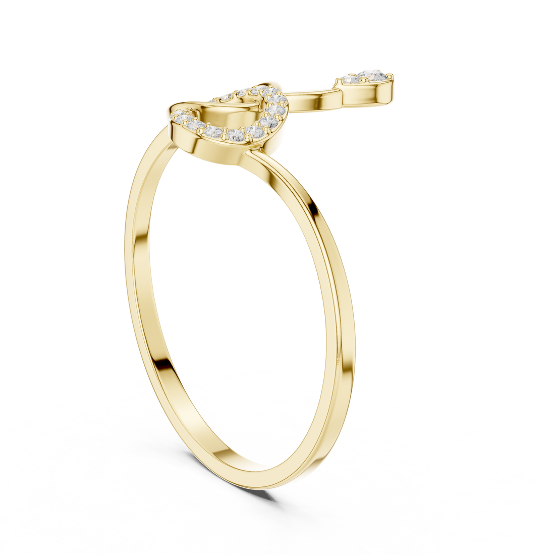 Interlinked Diamond Ring in 14K/18K Gold