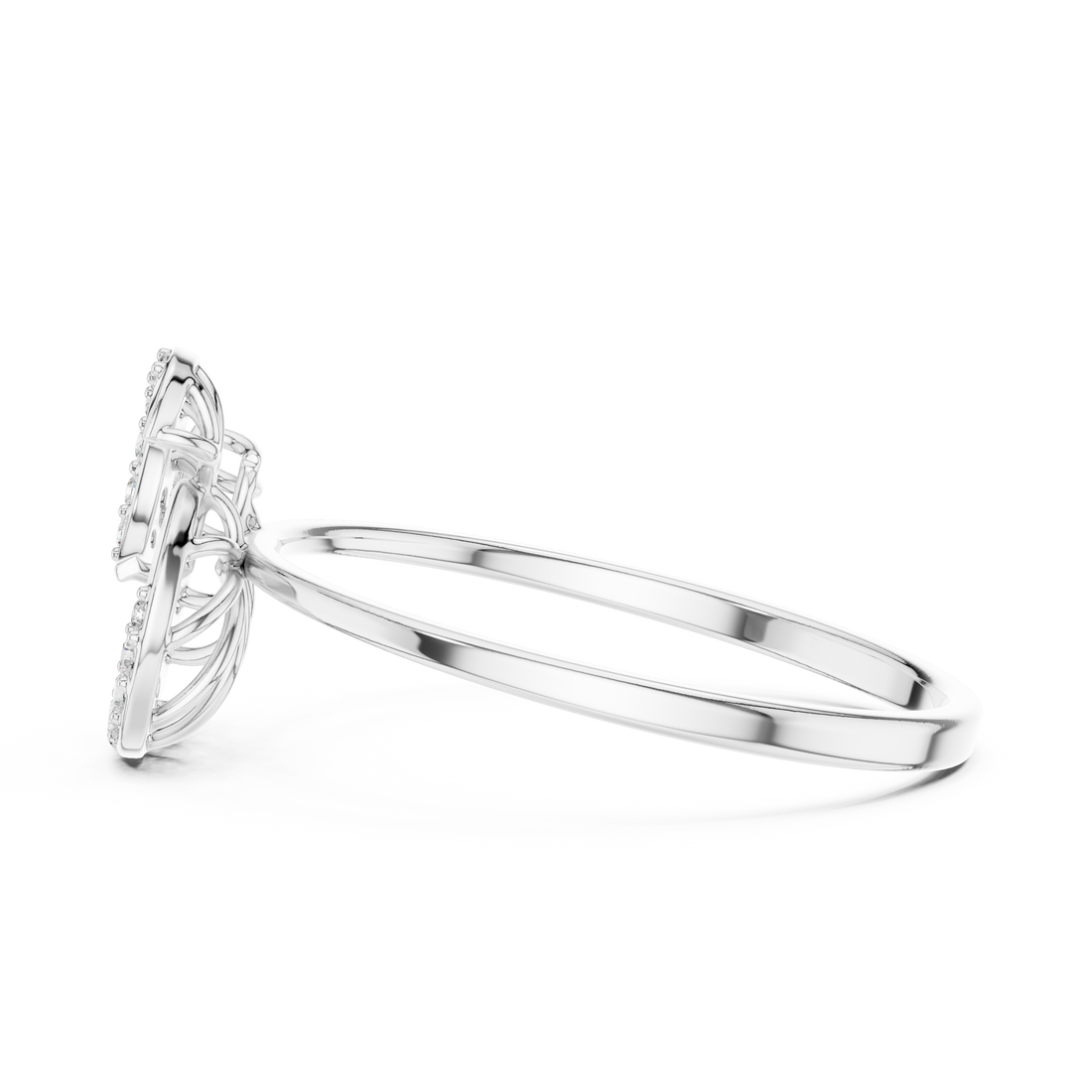 Double Spiral Diamond Ring in 14K/18K Gold