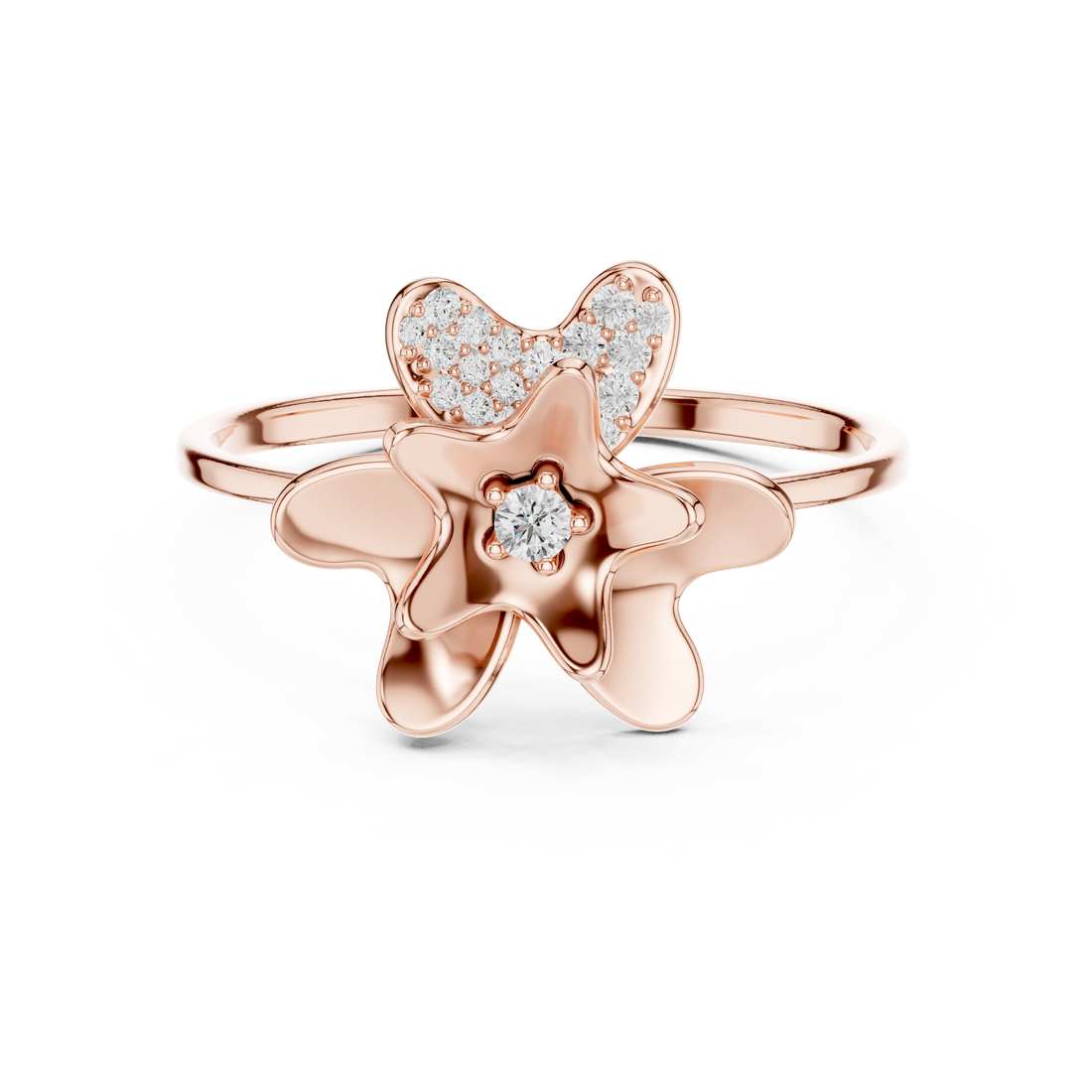 Blossom Diamond Ring in 14K/18K Gold