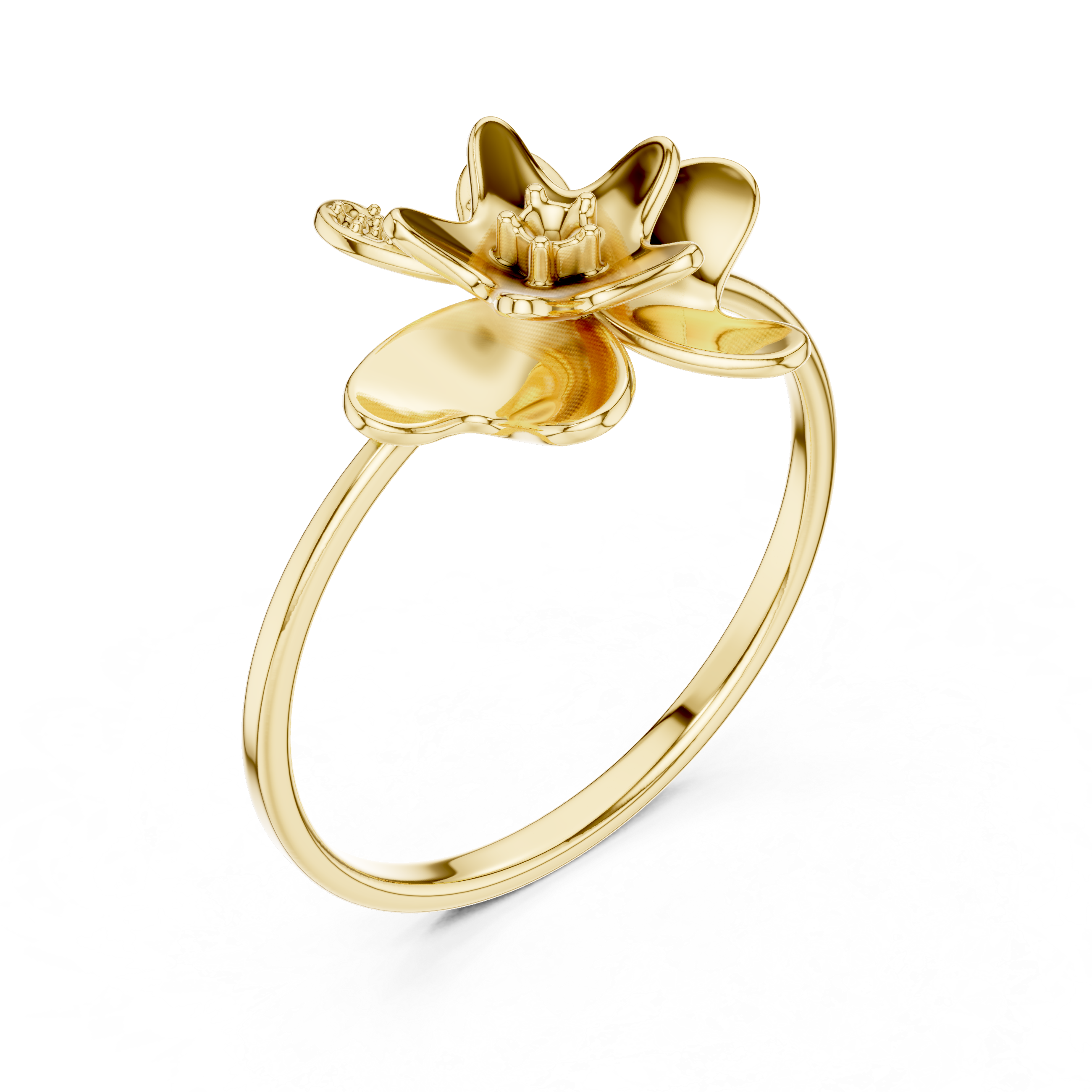 Blossom Diamond Ring in 14K/18K Gold