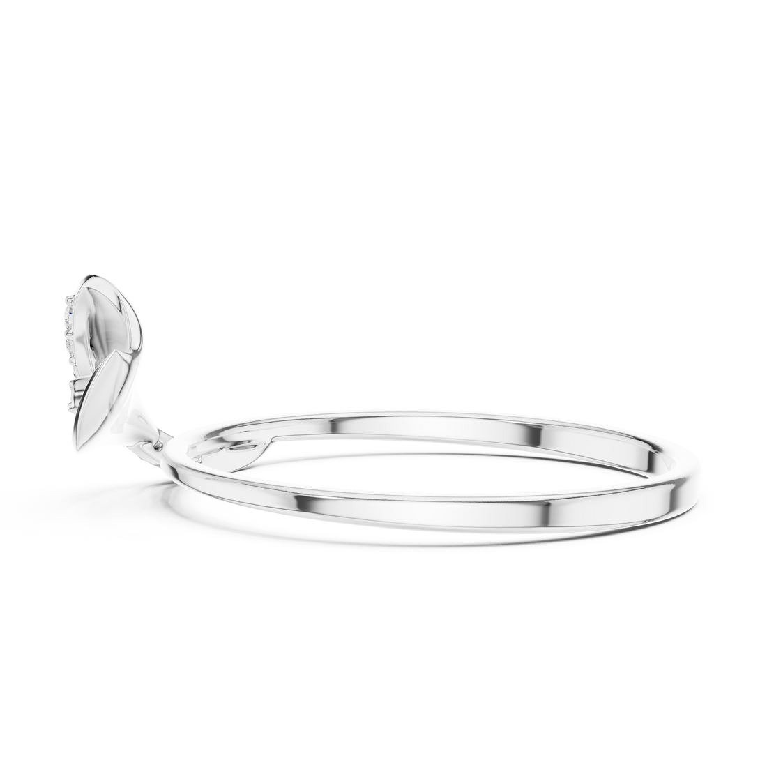 Elegant Wave Diamond Ring in 14K/18K Gold