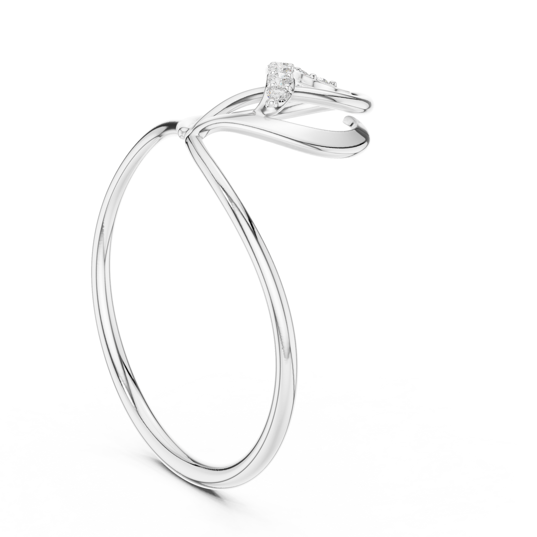 Graceful Leaf Diamond Ring in 14K/18K Gold
