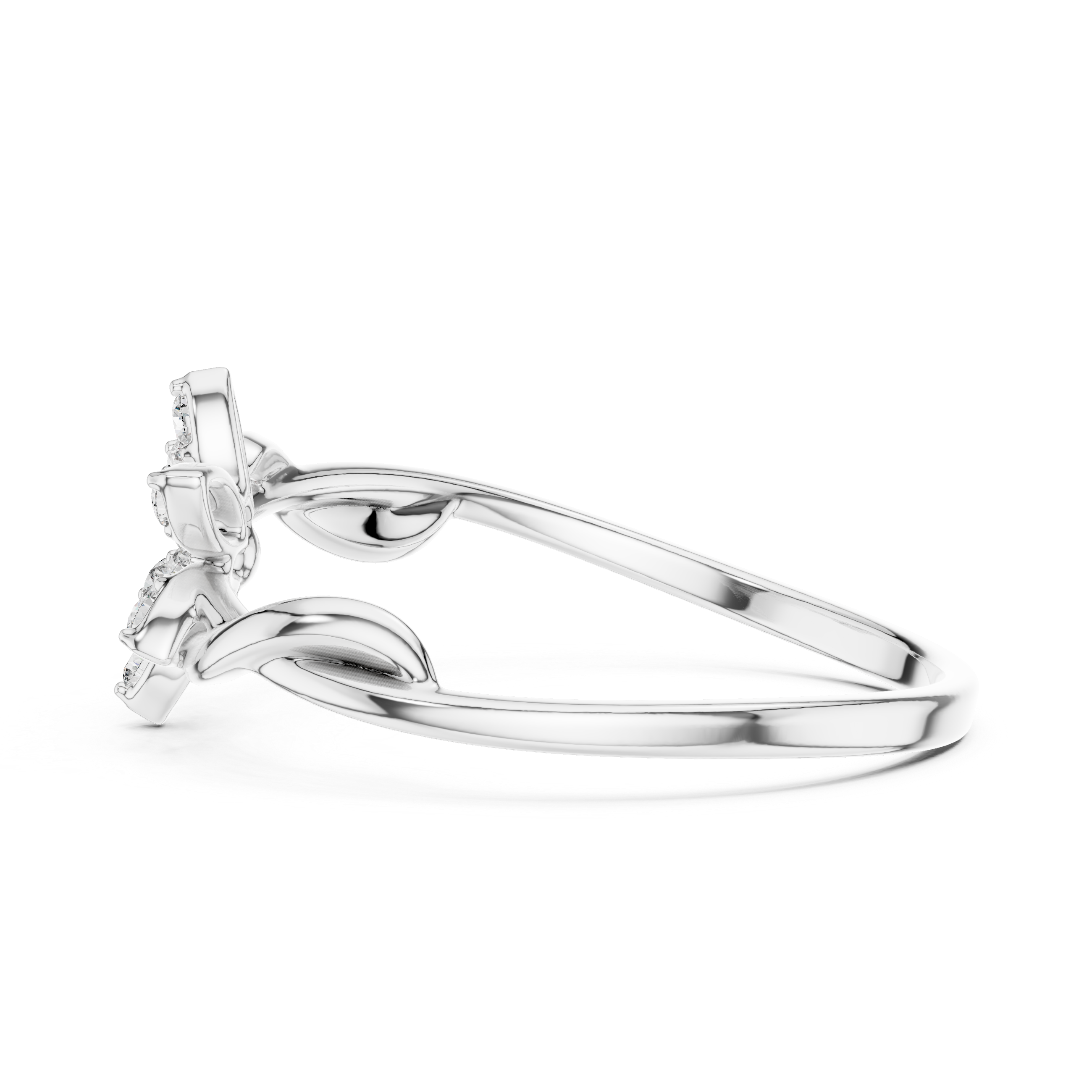 Customizable Floral Diamond Ring in 14K/18K Rose Gold