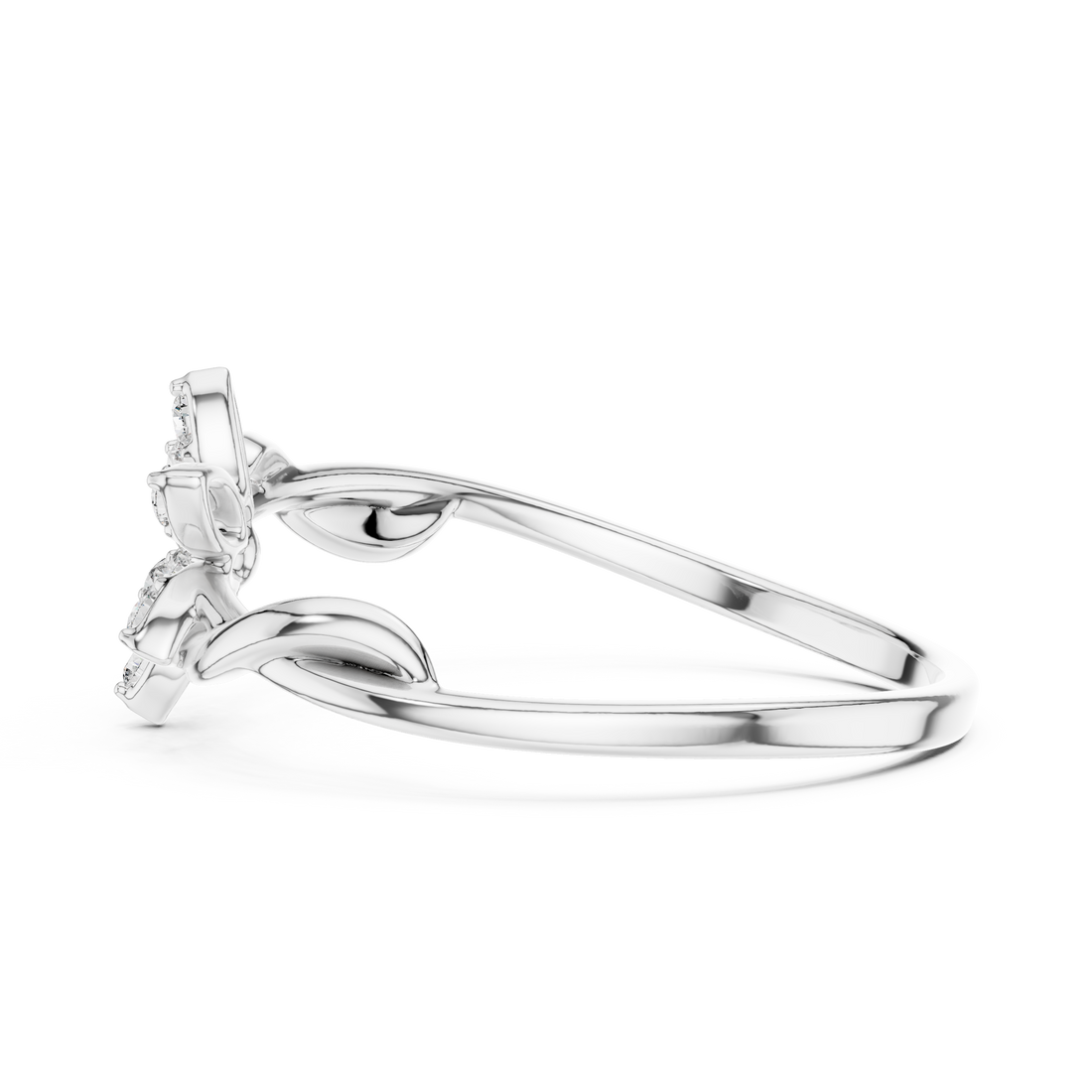 Customizable Floral Diamond Ring in 14K/18K Rose Gold