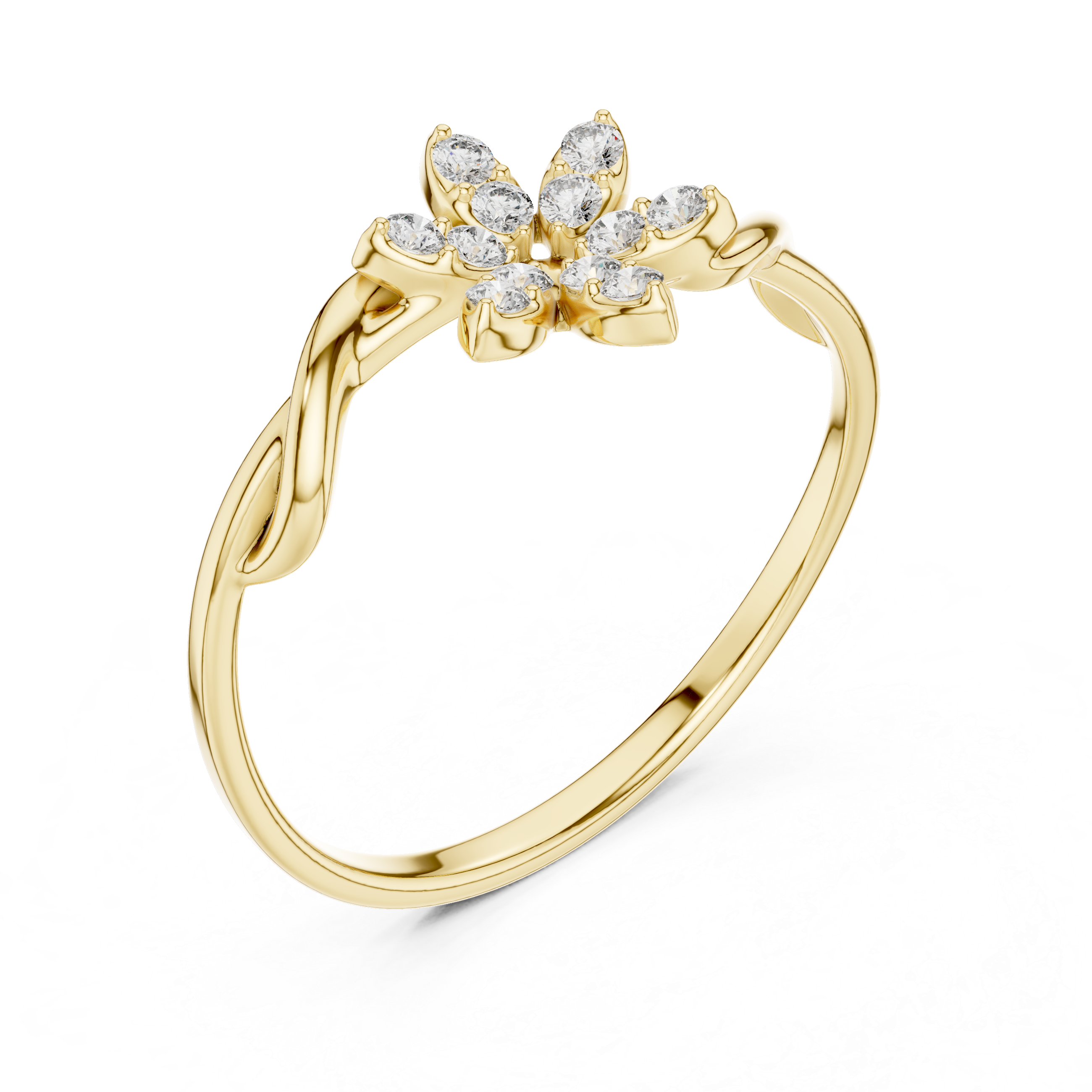 Elegant Rose Gold Lab-Grown Diamond Bow Ring