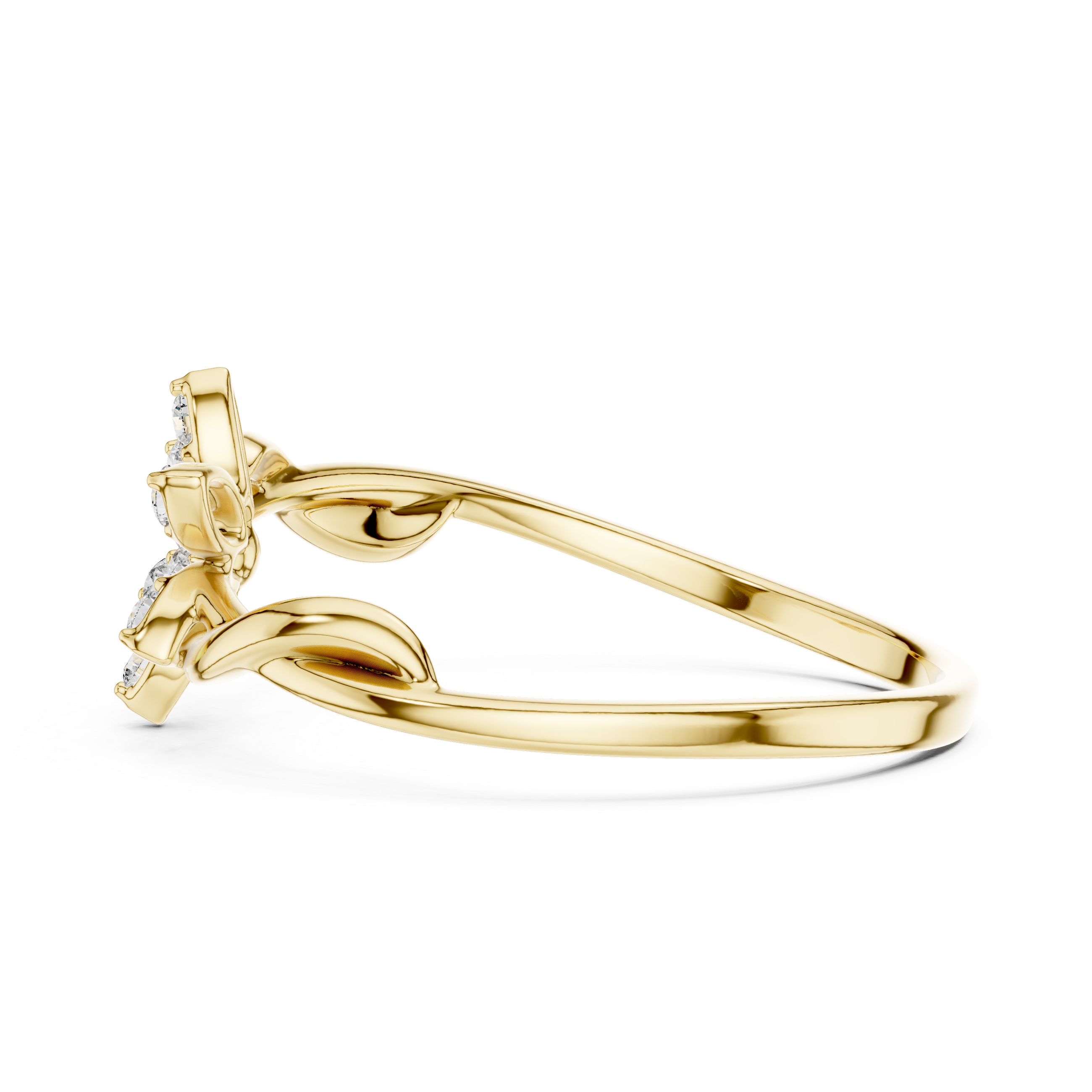 Customizable Floral Diamond Ring in 14K/18K Rose Gold