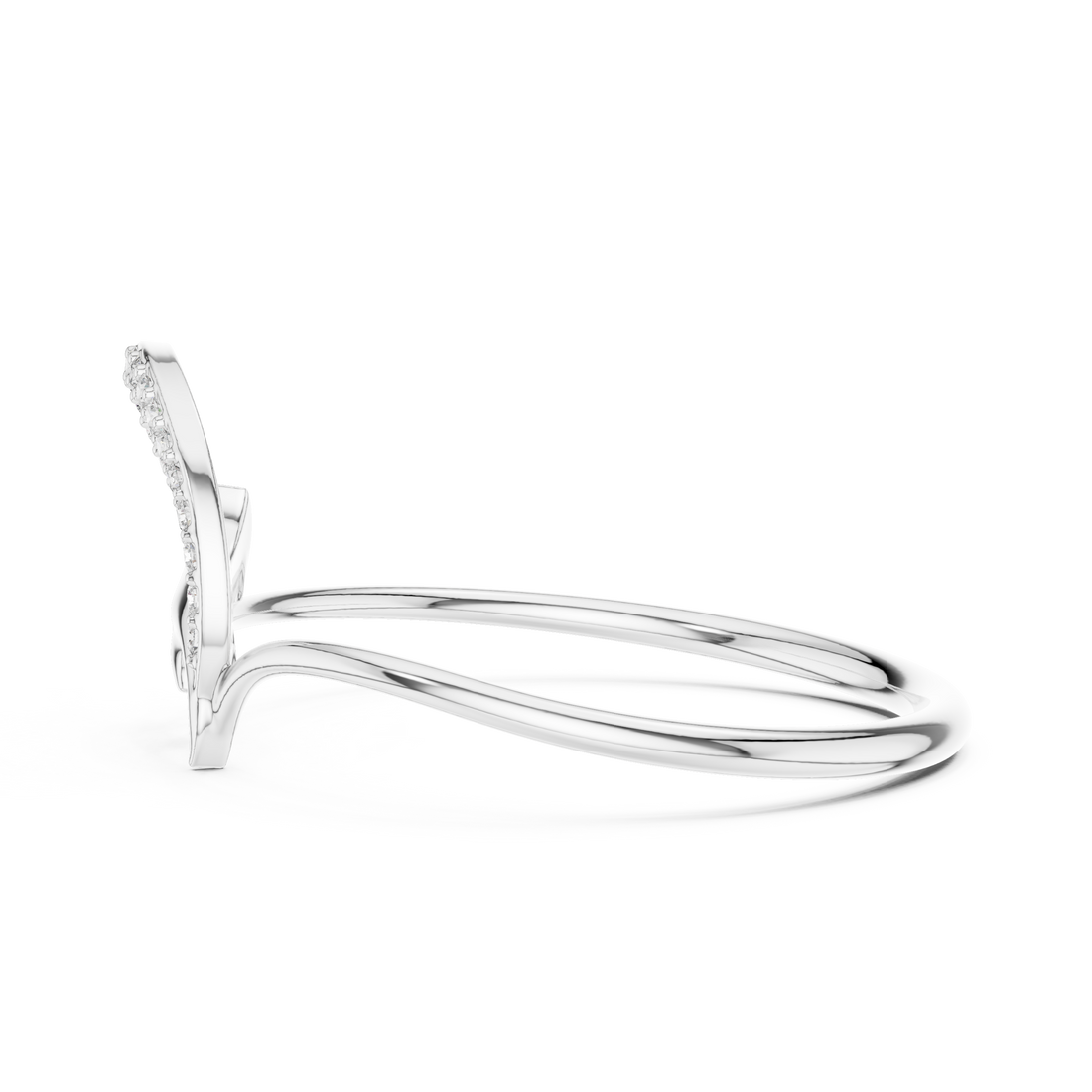 Elegant Diamond Loop Ring