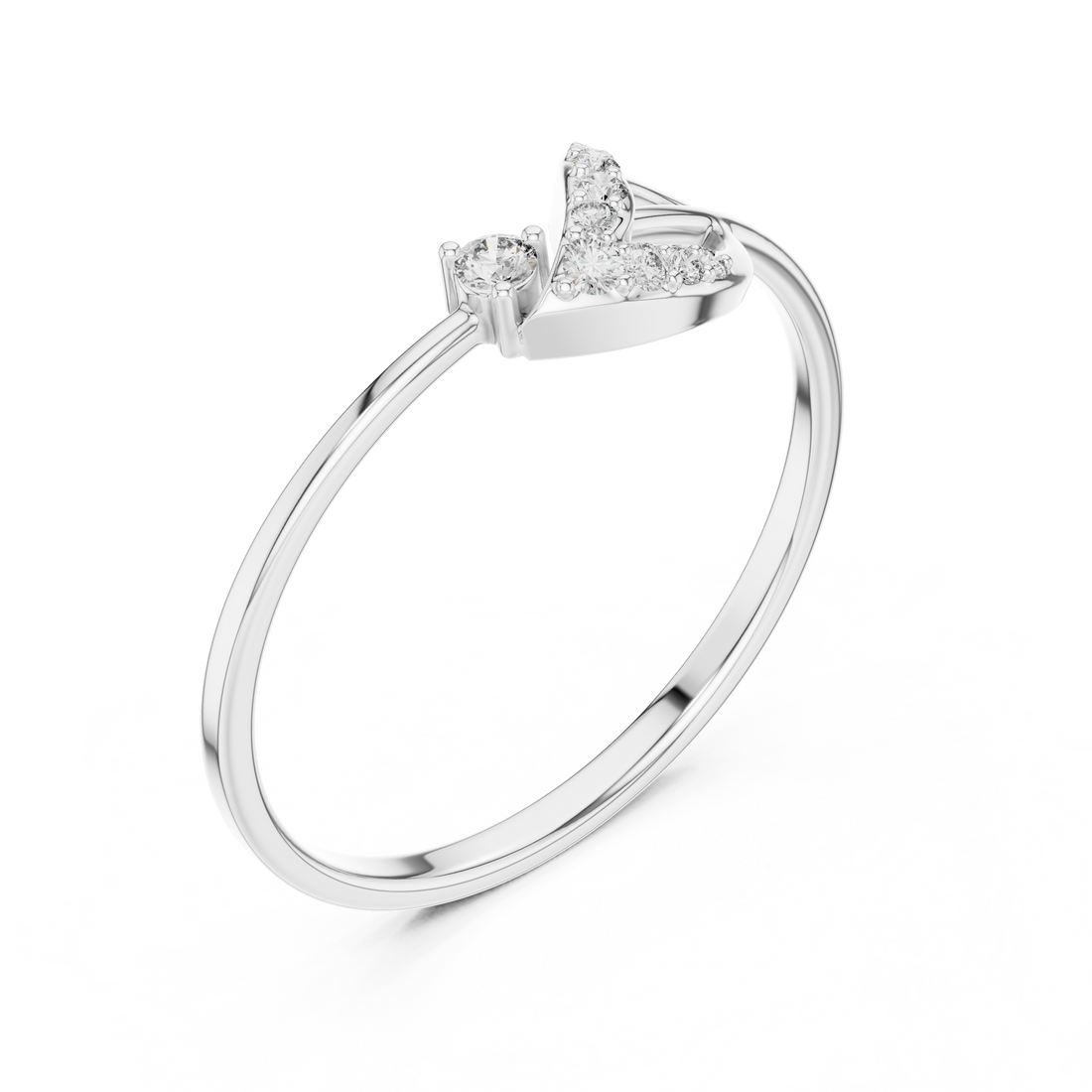 Elegant Rose Gold Lab Grown Diamond Ring – Modern Swirl Design