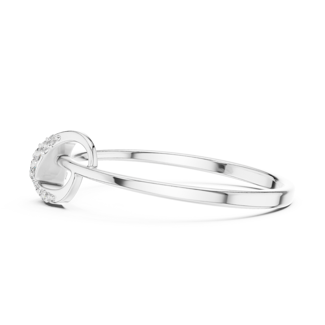 Elegant Rose Gold Diamond Twist Ring – IGI Certified