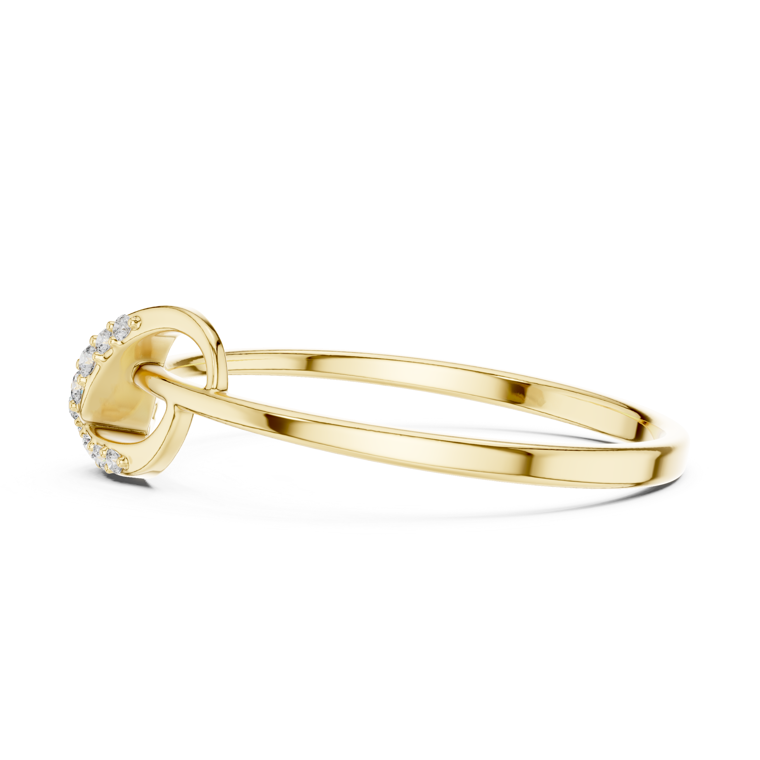 Elegant Rose Gold Lab Grown Diamond Ring – Modern Swirl Design