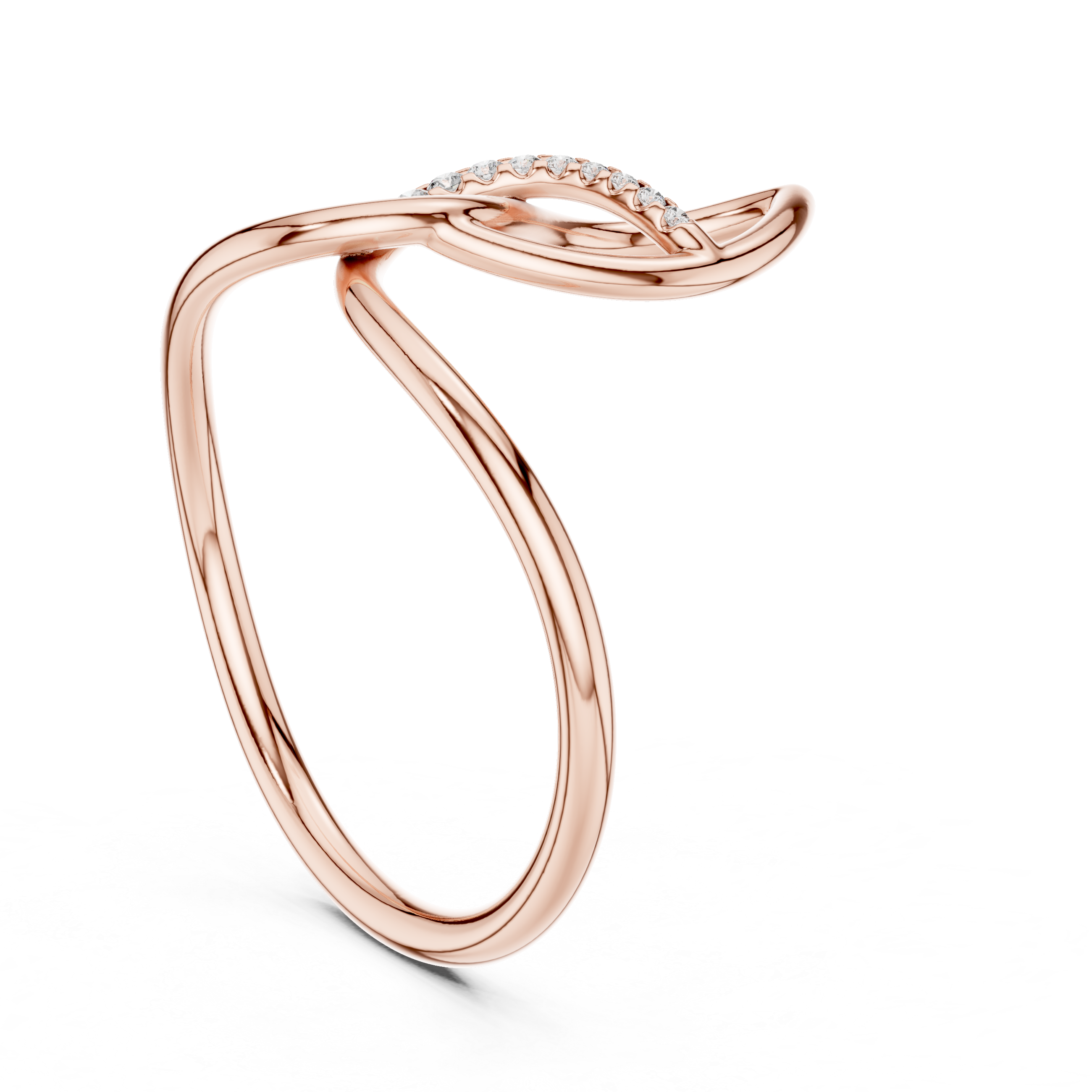 Infinity Loop Diamond Ring in Rose Gold – IGI Certified