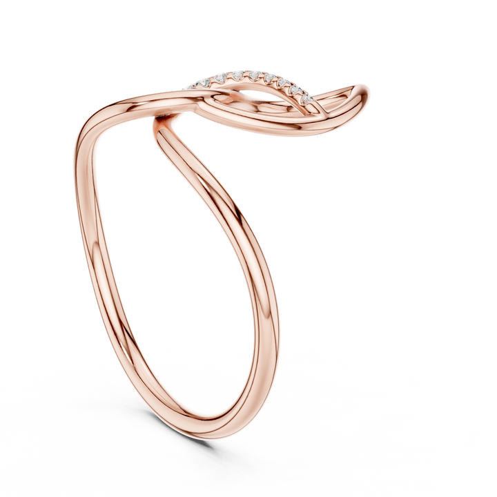 Infinity Loop Diamond Ring in Rose Gold – IGI Certified