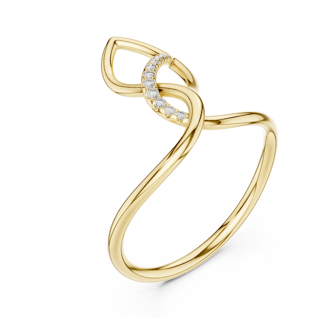 Infinity Loop Diamond Ring in Rose Gold – IGI Certified