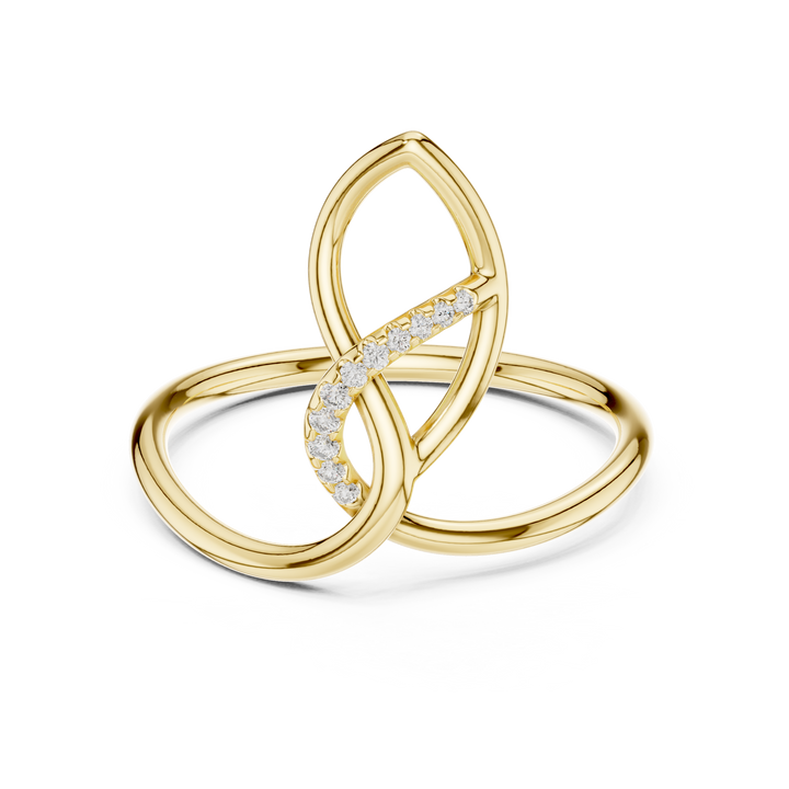 Infinity Loop Diamond Ring in Rose Gold – IGI Certified