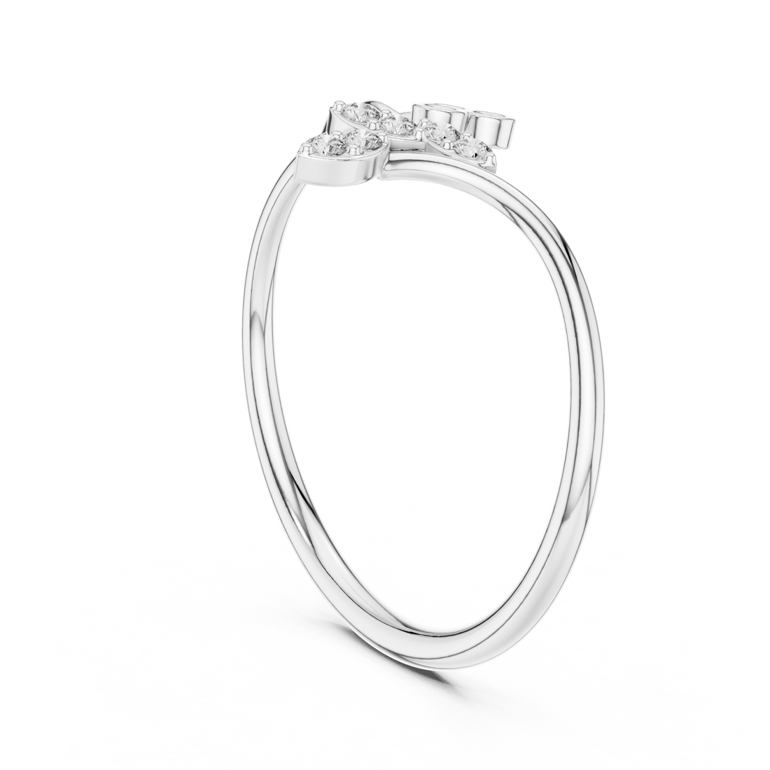 Elegant Floral Diamond Ring in Rose Gold – IGI Certified | Kiashaajewellery