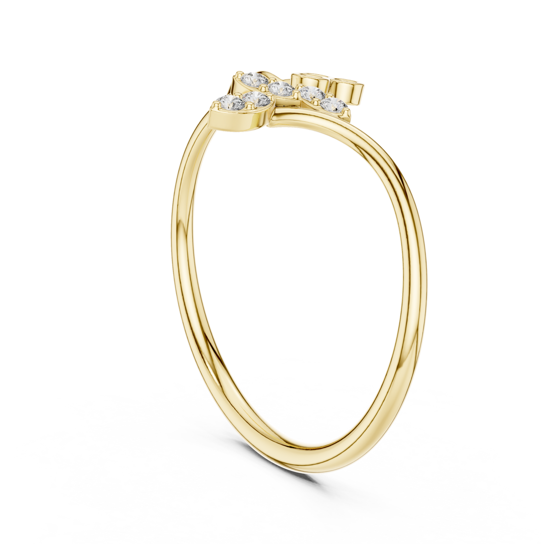 Elegant Floral Diamond Ring in Rose Gold – IGI Certified | Kiashaajewellery