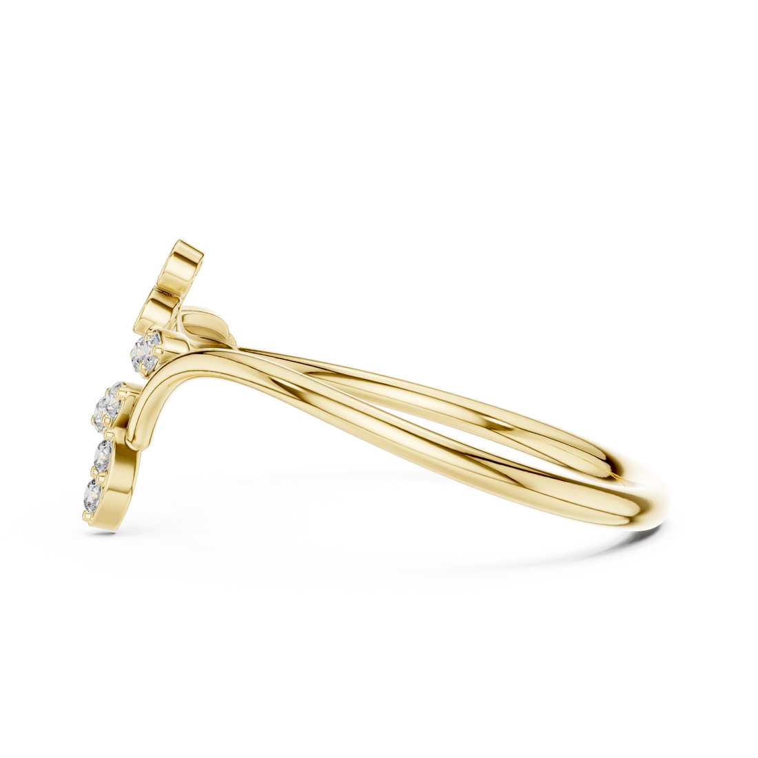 Elegant Floral Diamond Ring in Rose Gold – IGI Certified | Kiashaajewellery