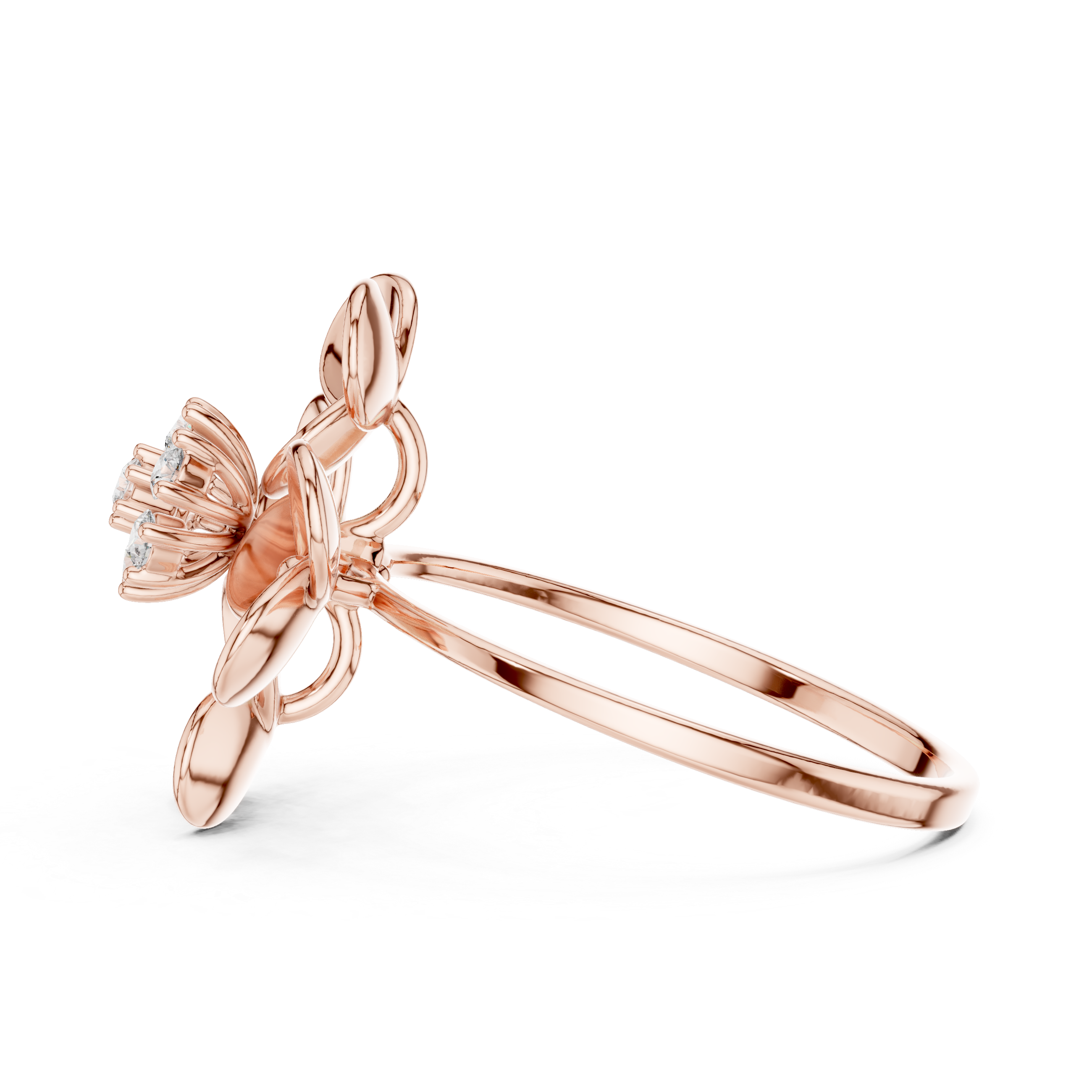 Floral Blossom Lab-Grown Diamond Ring