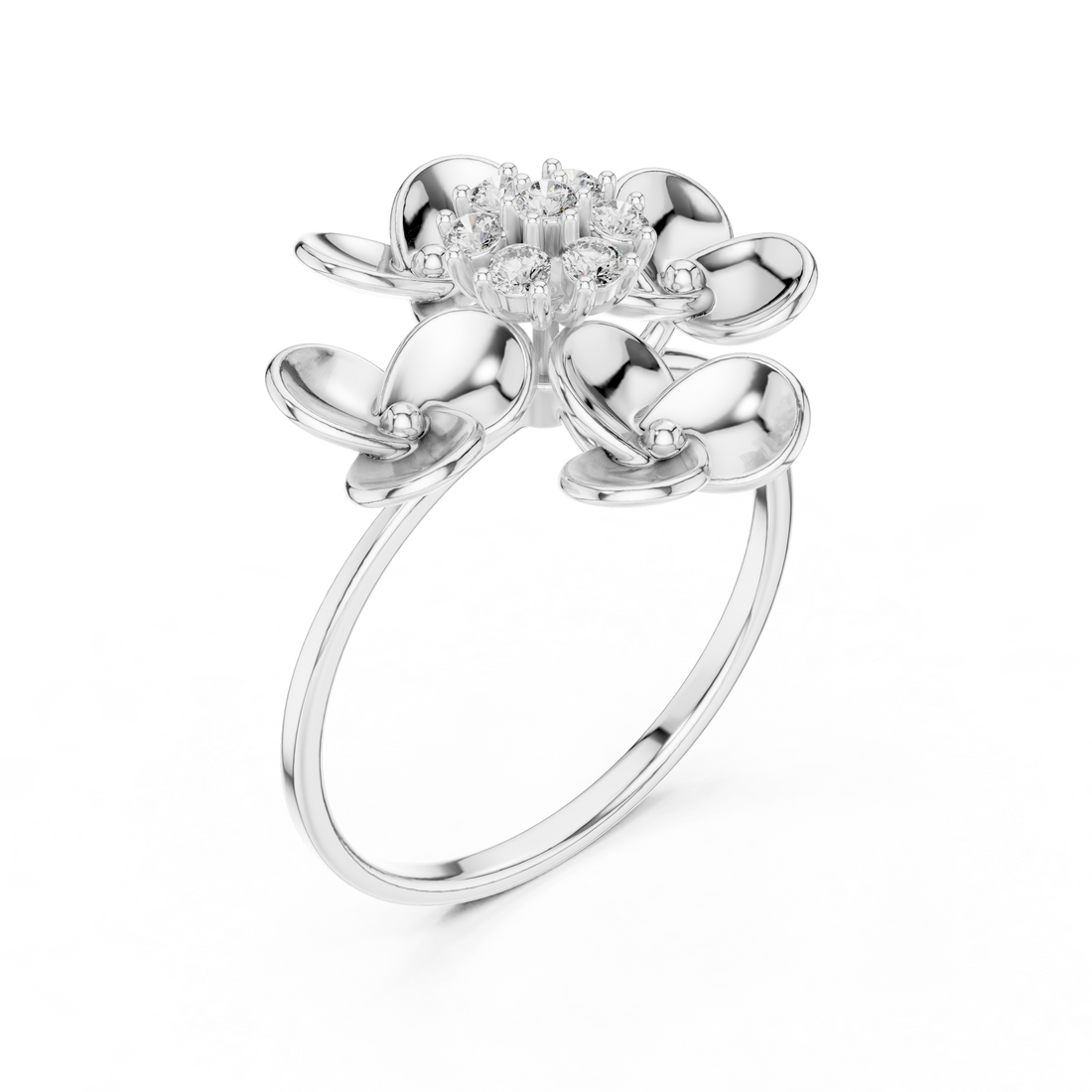 Blooming Petal Diamond Ring in Rose Gold – IGI Certified | Kiashaajewellery