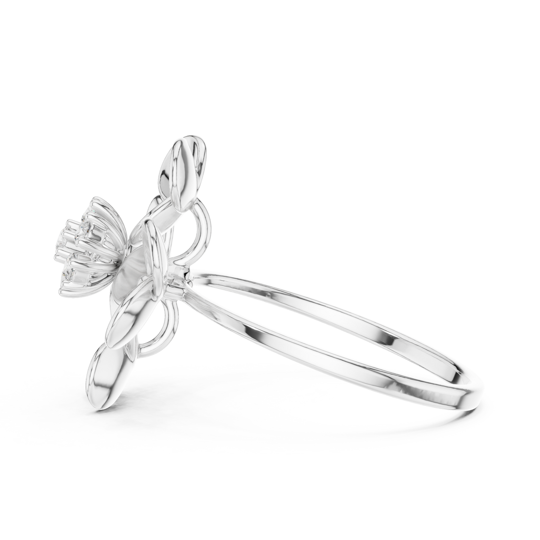 Blooming Petal Diamond Ring in Rose Gold – IGI Certified | Kiashaajewellery