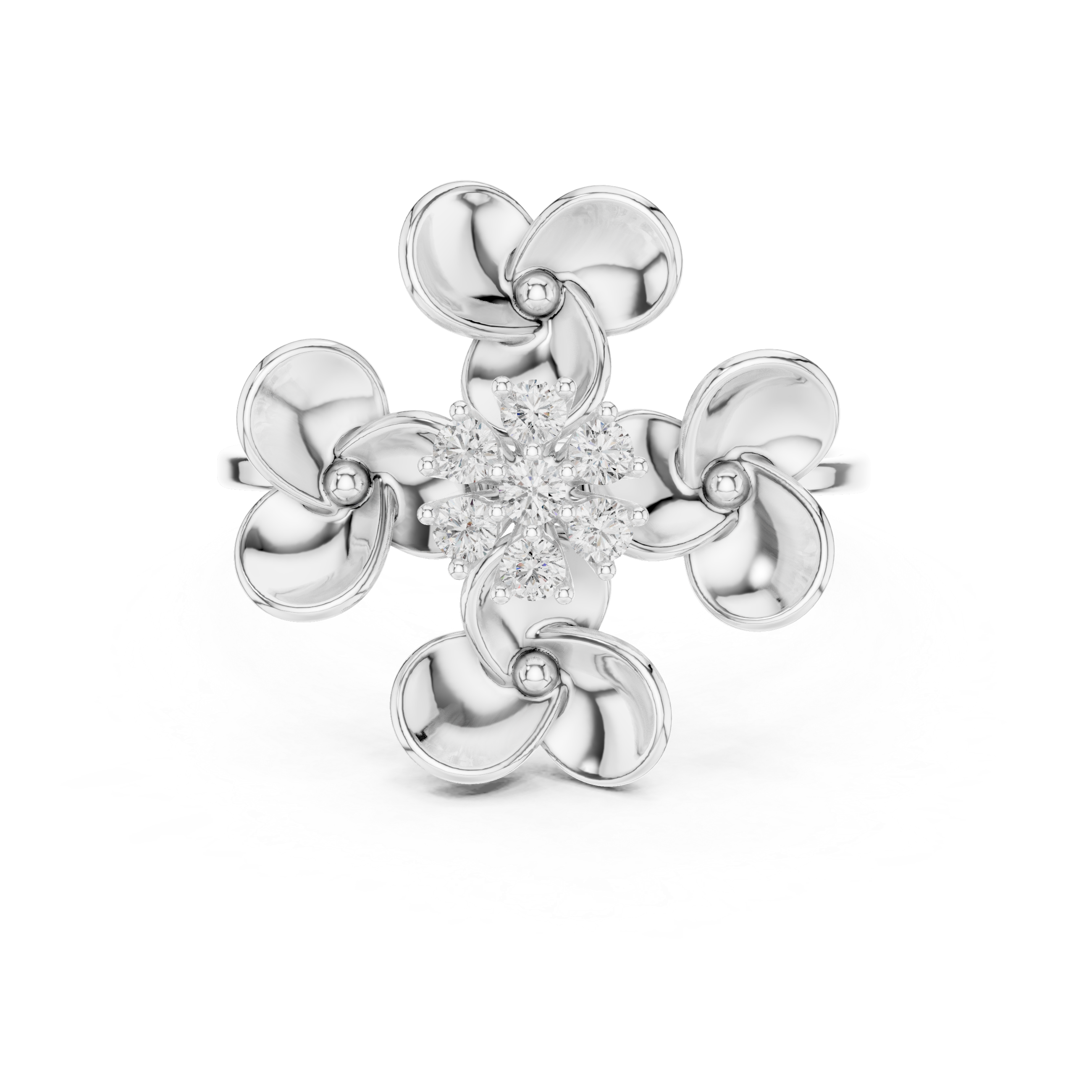 Blooming Petal Diamond Ring in Rose Gold – IGI Certified | Kiashaajewellery