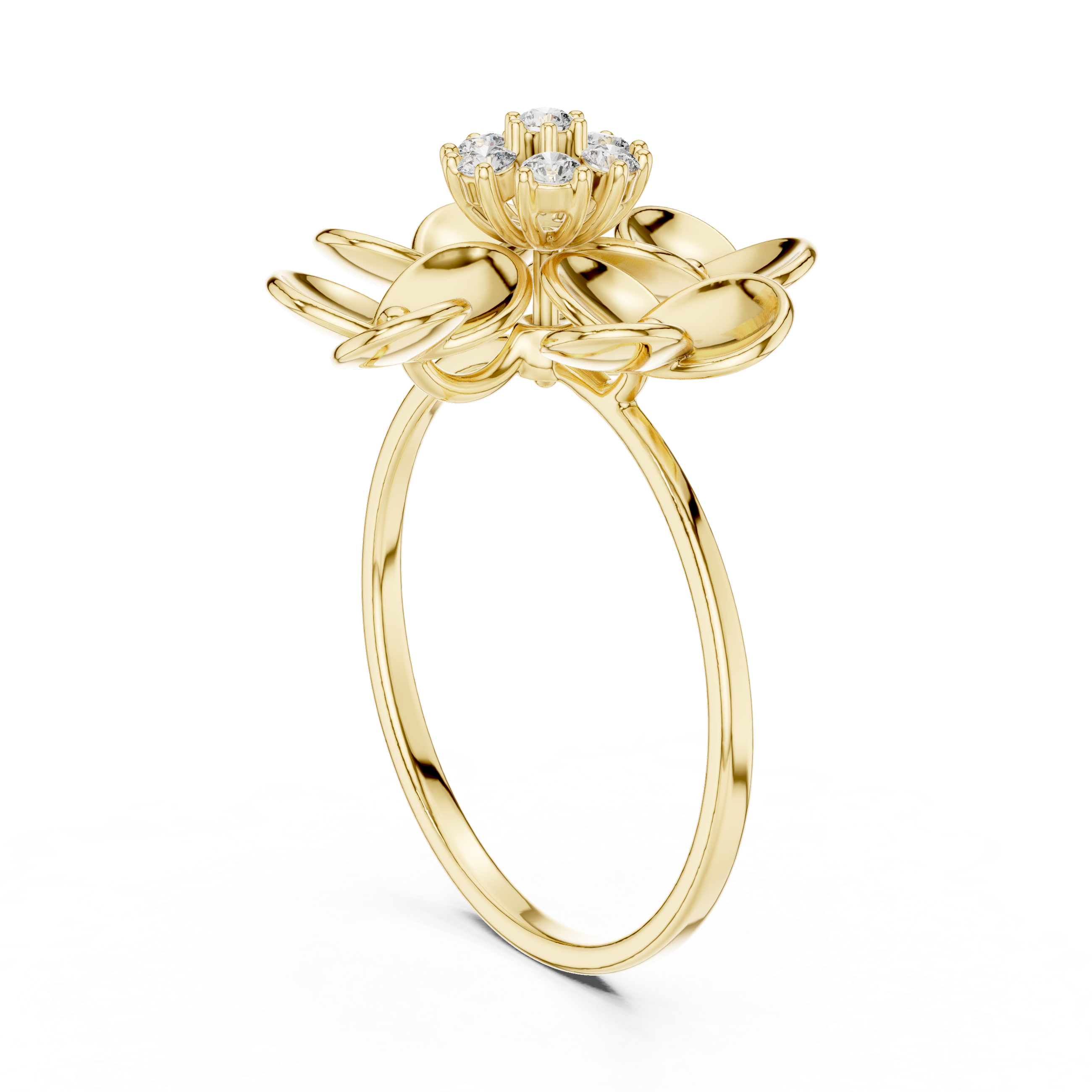 Blooming Petal Diamond Ring in Rose Gold – IGI Certified | Kiashaajewellery