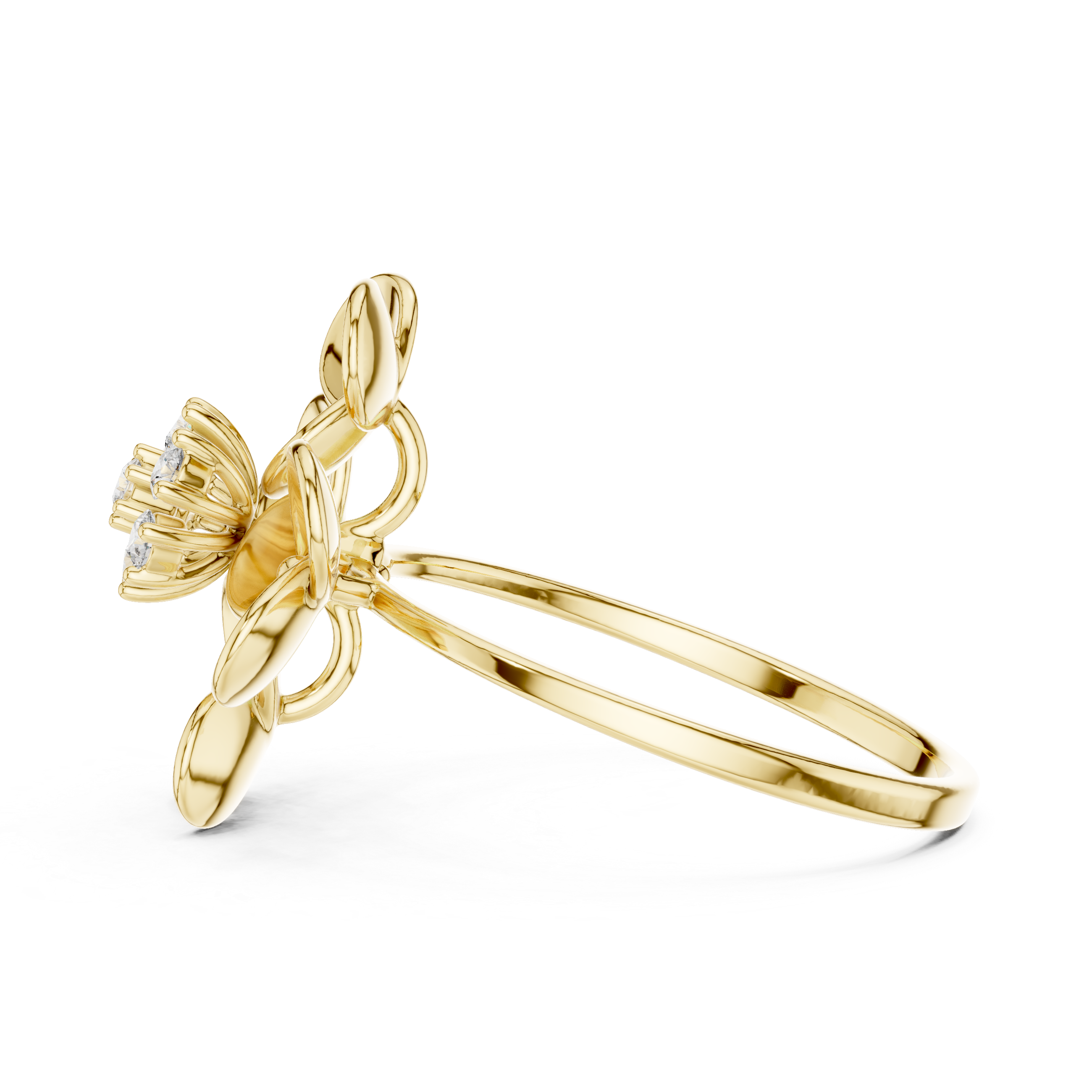 Floral Blossom Lab-Grown Diamond Ring