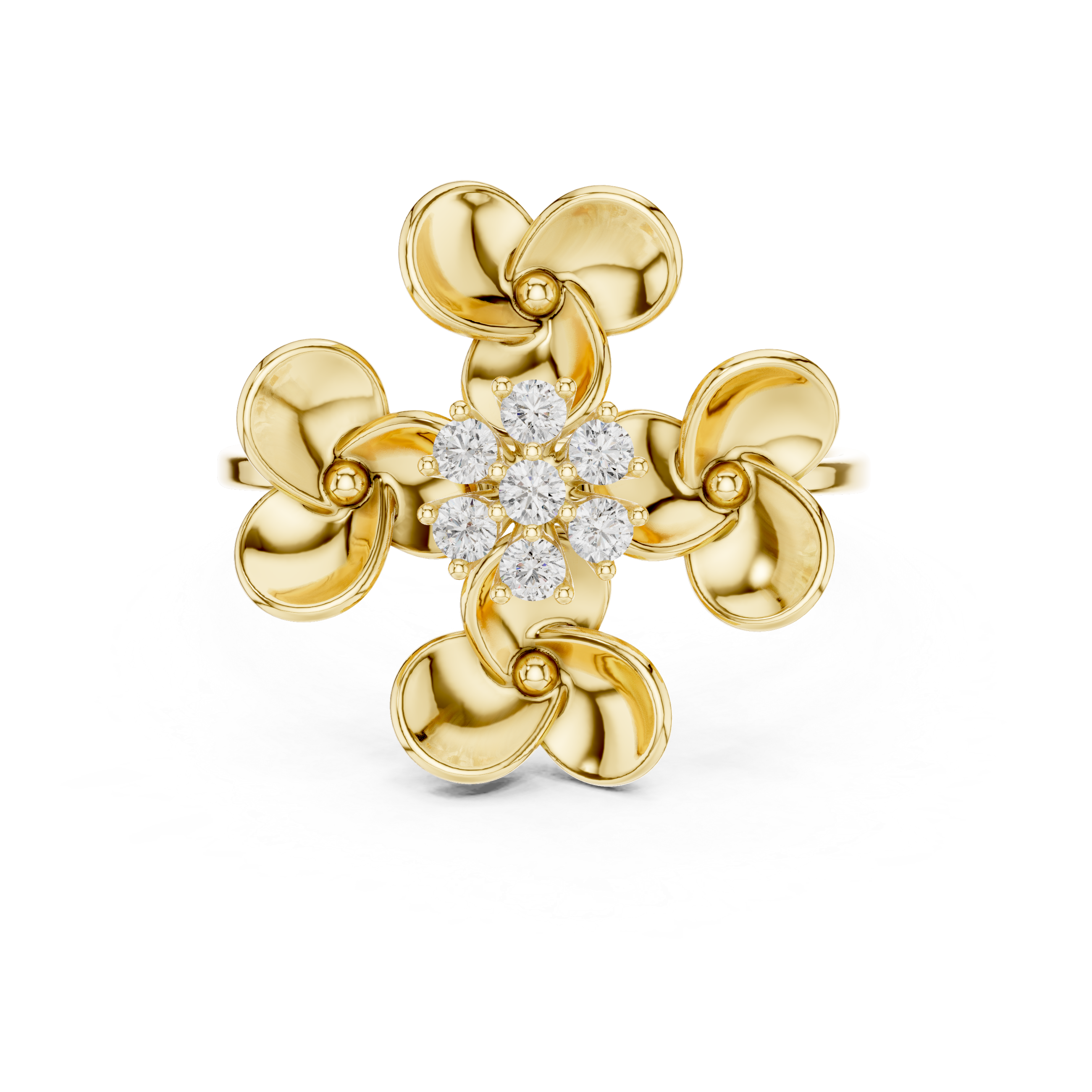 Blooming Petal Diamond Ring in Rose Gold – IGI Certified | Kiashaajewellery