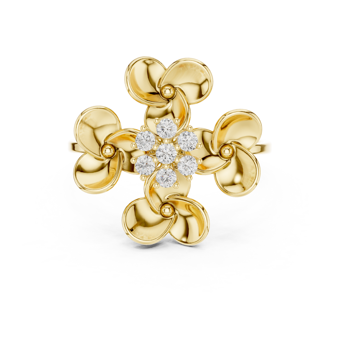 Blooming Petal Diamond Ring in Rose Gold – IGI Certified | Kiashaajewellery