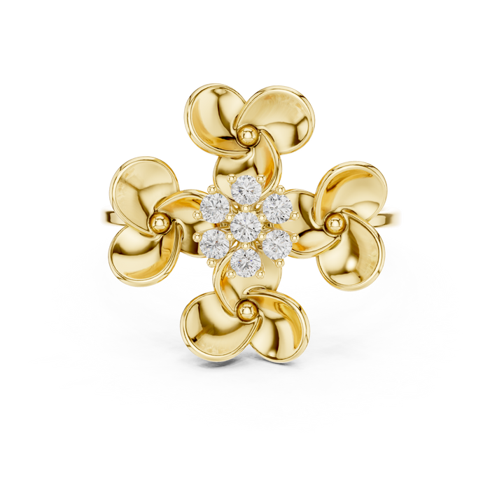 Blooming Petal Diamond Ring in Rose Gold – IGI Certified | Kiashaajewellery
