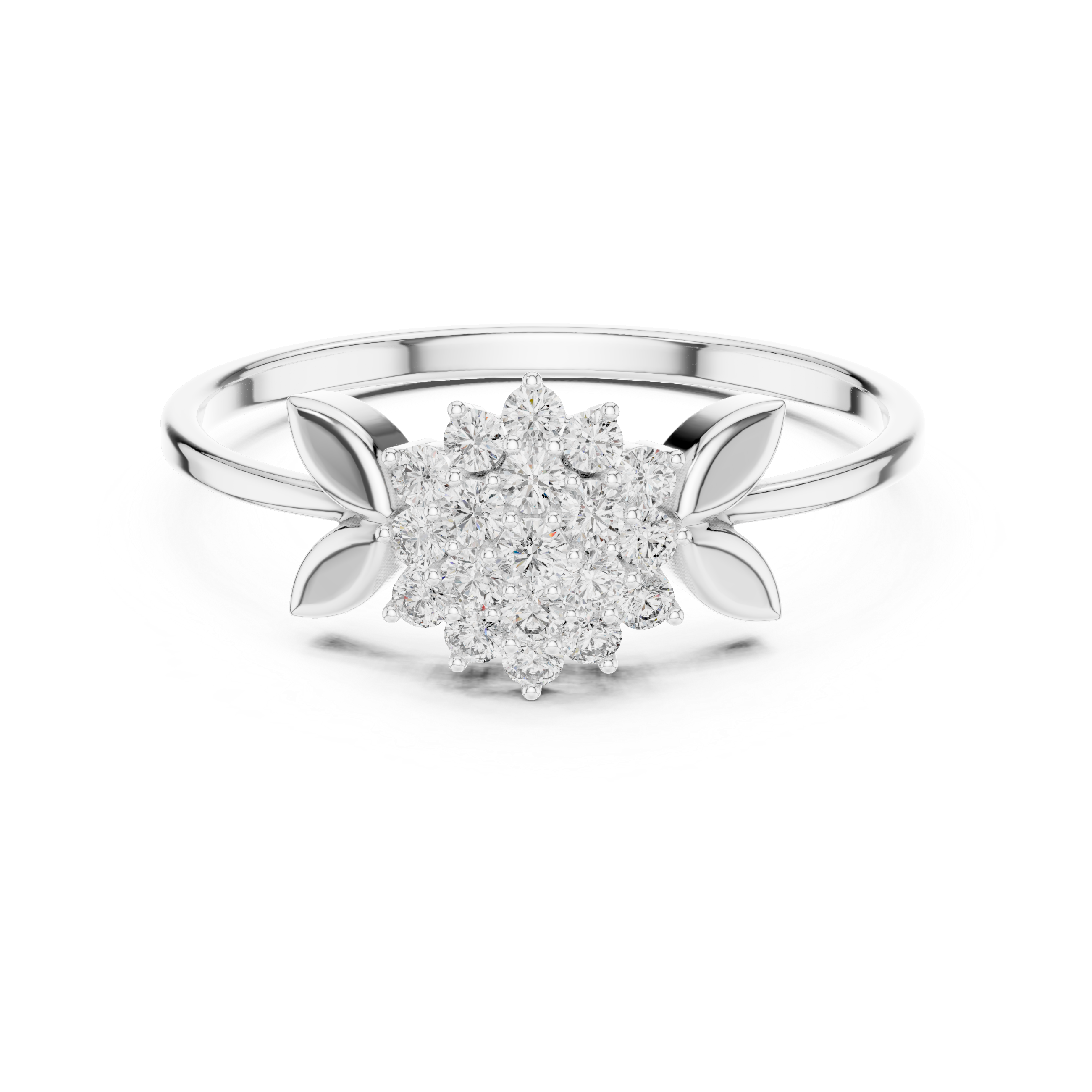 Rose Gold Floral Lab Grown Diamond Ring