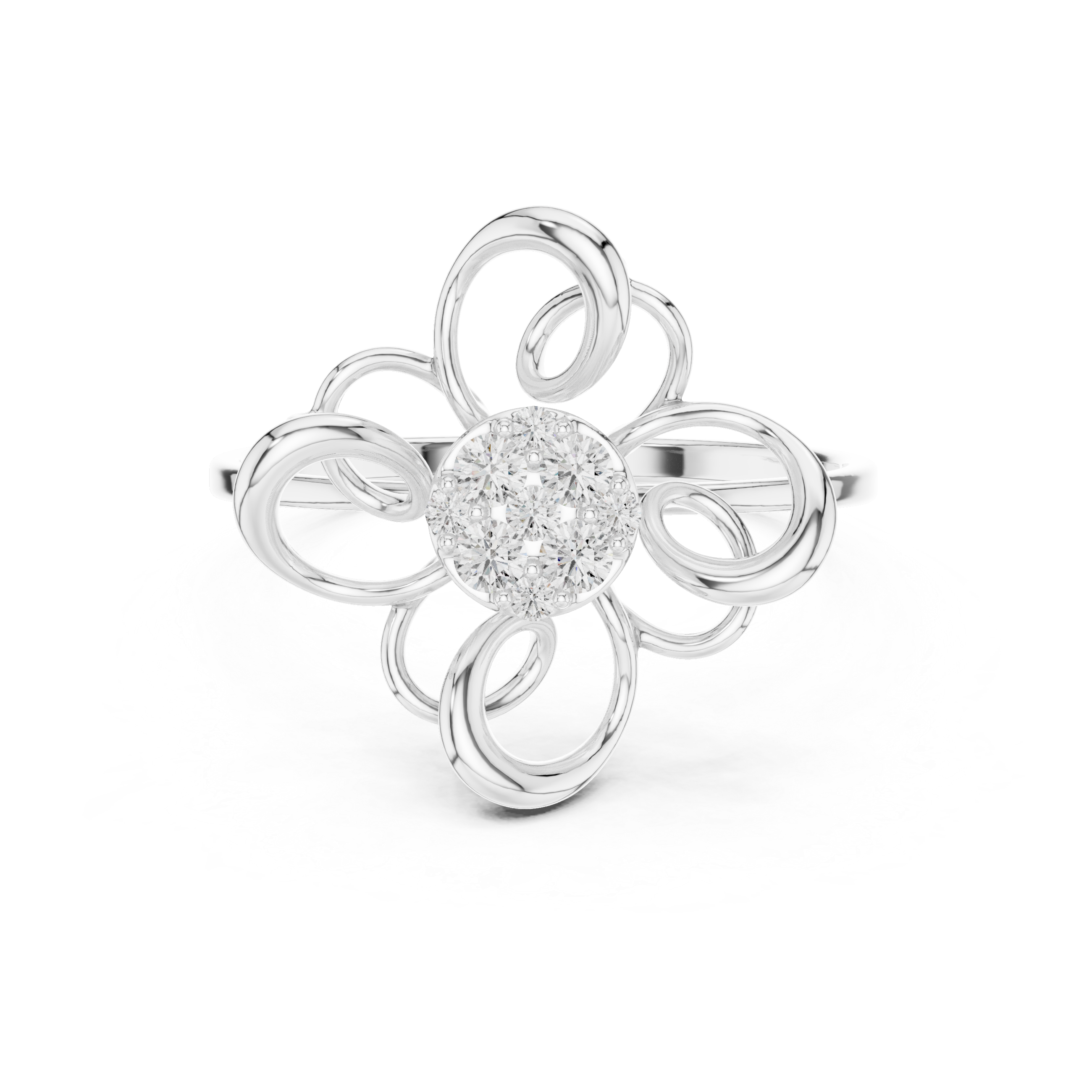 Rose Gold Bow Design Lab-Grown Diamond Ring