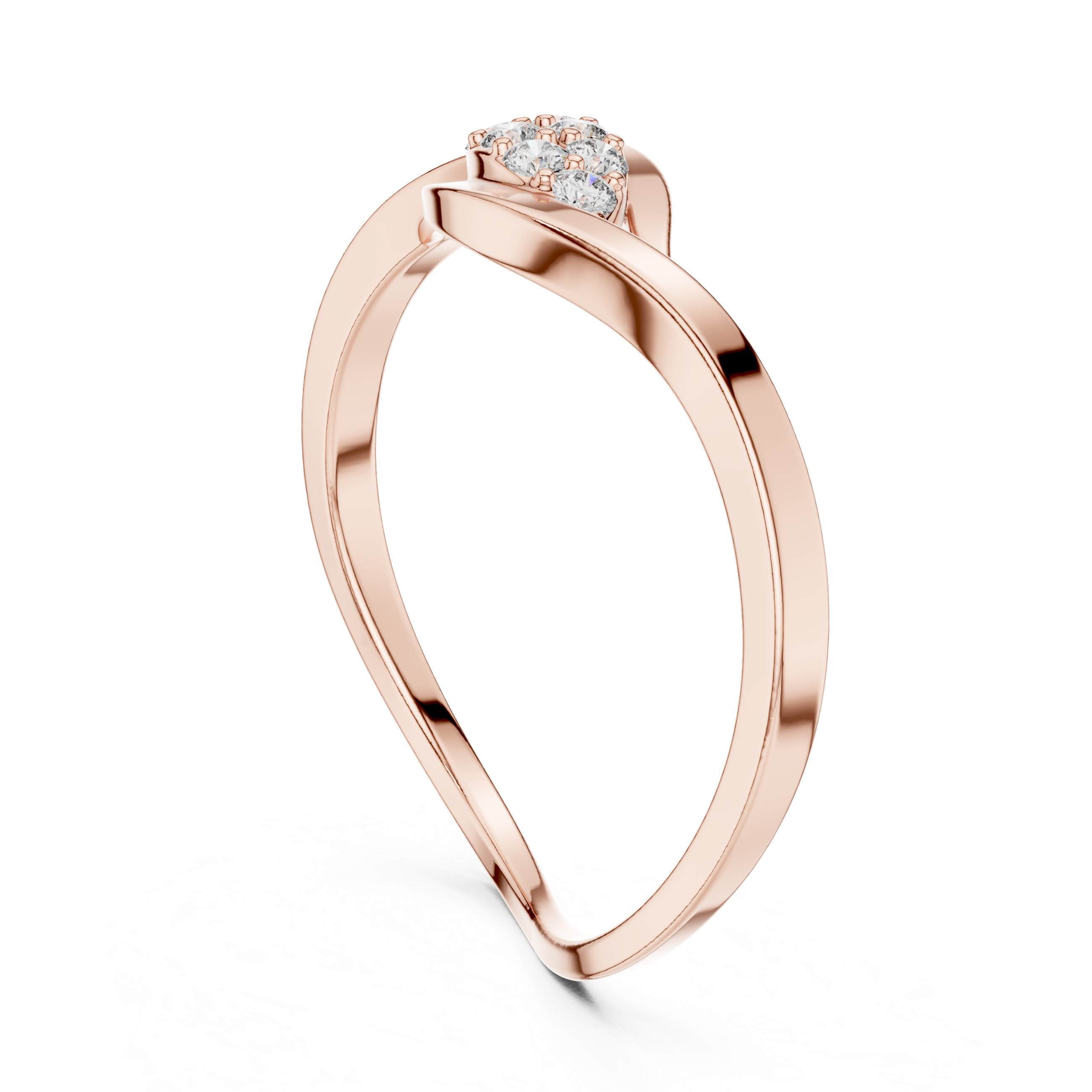 Sleek Teardrop Diamond Ring in Rose Gold – IGI Certified | Kiashaajewellery